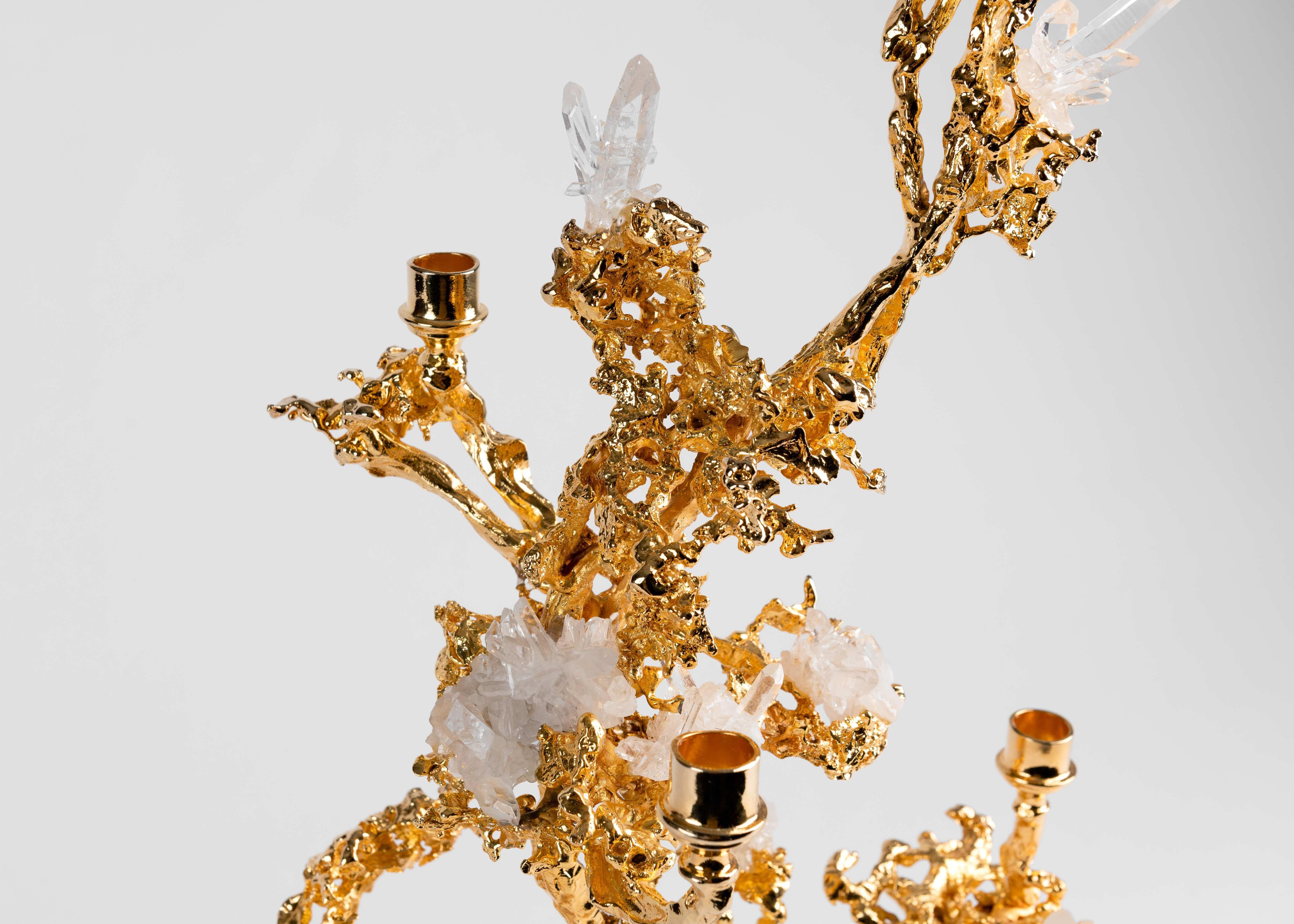 American Claude Boeltz, Bronze Eclaté Candelabrum, United States, 2019 For Sale