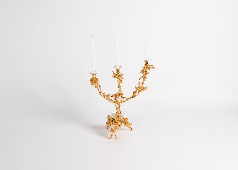 Claude Boeltz’s candelabras possess the asymmetrical, numinous beauty of lightening, mimicking the natural phenomenon in hue, form, and arrangement.
   