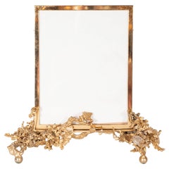 Claude Boeltz Midcentury 24 Karat Gold "Exploded" Bronze und Bergkristall Rahmen