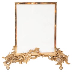 Claude Boeltz Midcentury 24 Karat Gold "Exploded" Bronze and Rock Crystal Frame