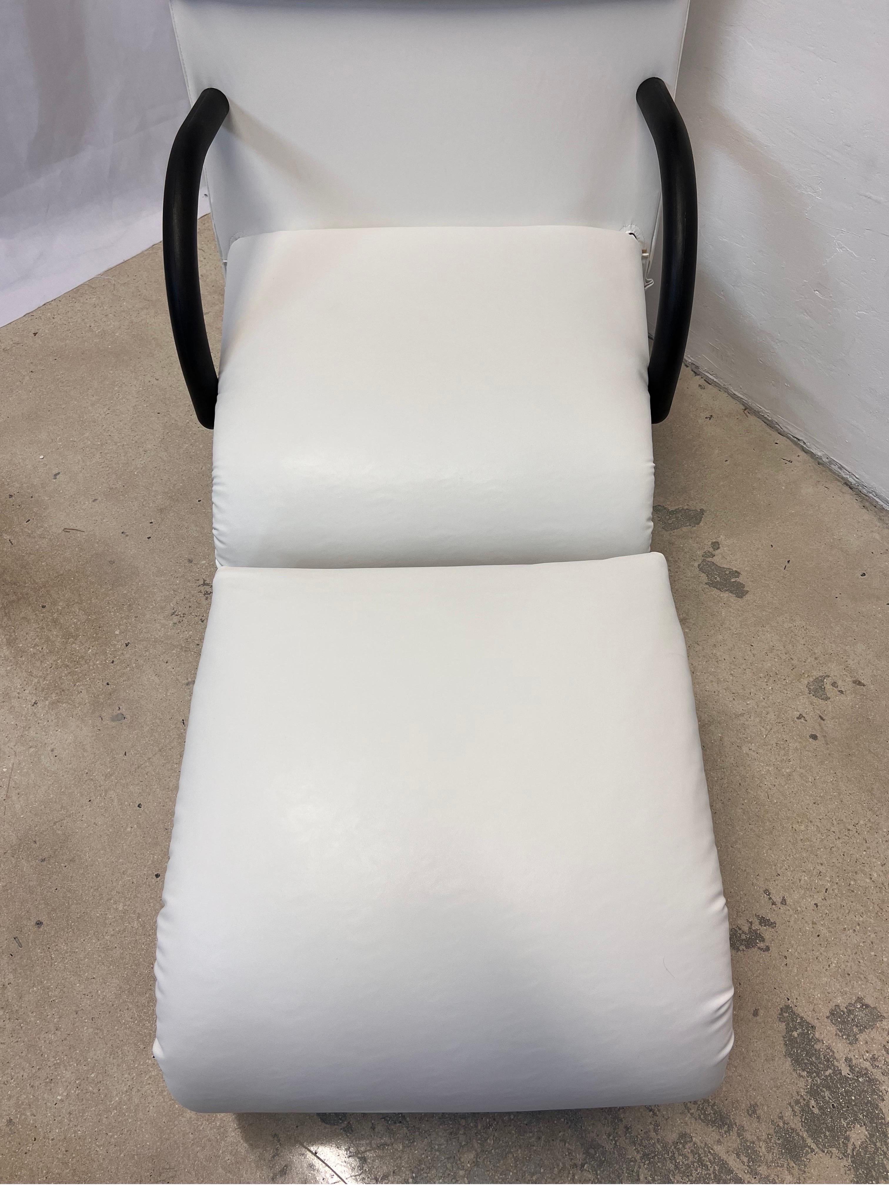 20th Century Claude Brisson Postmodern Zen Lounge Chair and Ottoman for Ligne Roset, 1980s For Sale