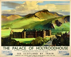 Original Vintage British Railways Travel Poster Holyroodhouse Edinburgh Buckle