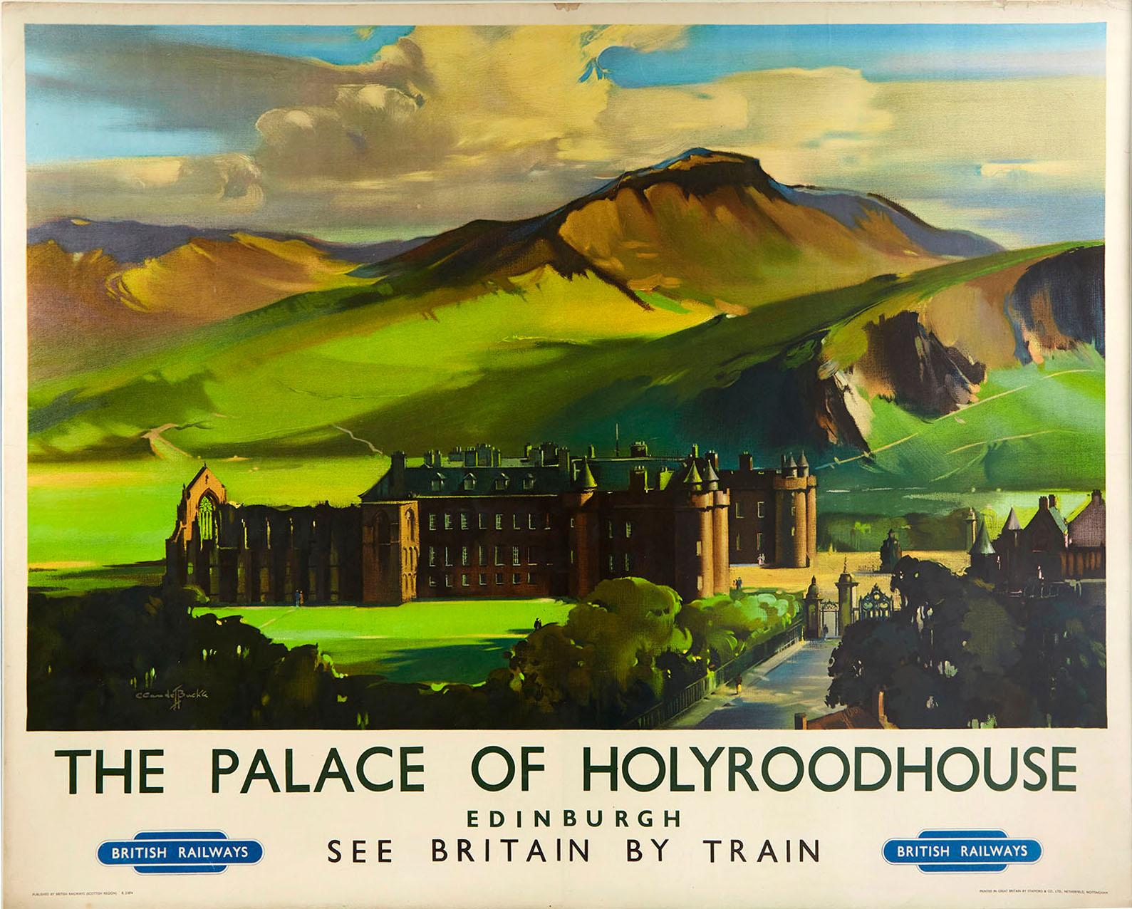 Claude Buckle Print - Original Vintage Poster Royal Palace Of Holyroodhouse Edinburgh British Railways