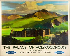 Original Vintage Poster Royal Palace Of Holyroodhouse Edinburgh British Railways