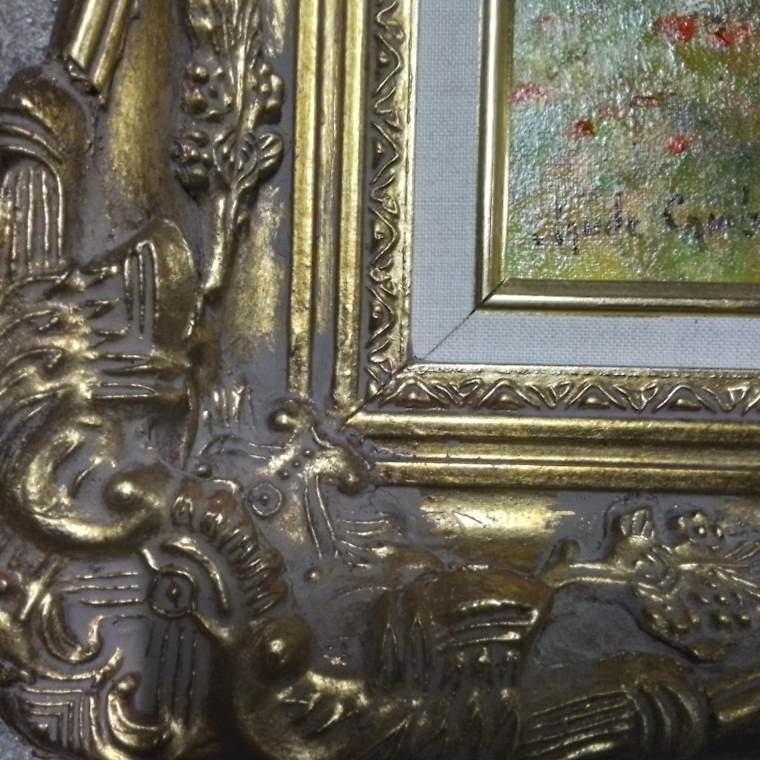 ANTOINE CAMBOUR. Il campo di papaveri vicino a Giverny, olio su tela, firmato in basso a sinistra in vendita 6