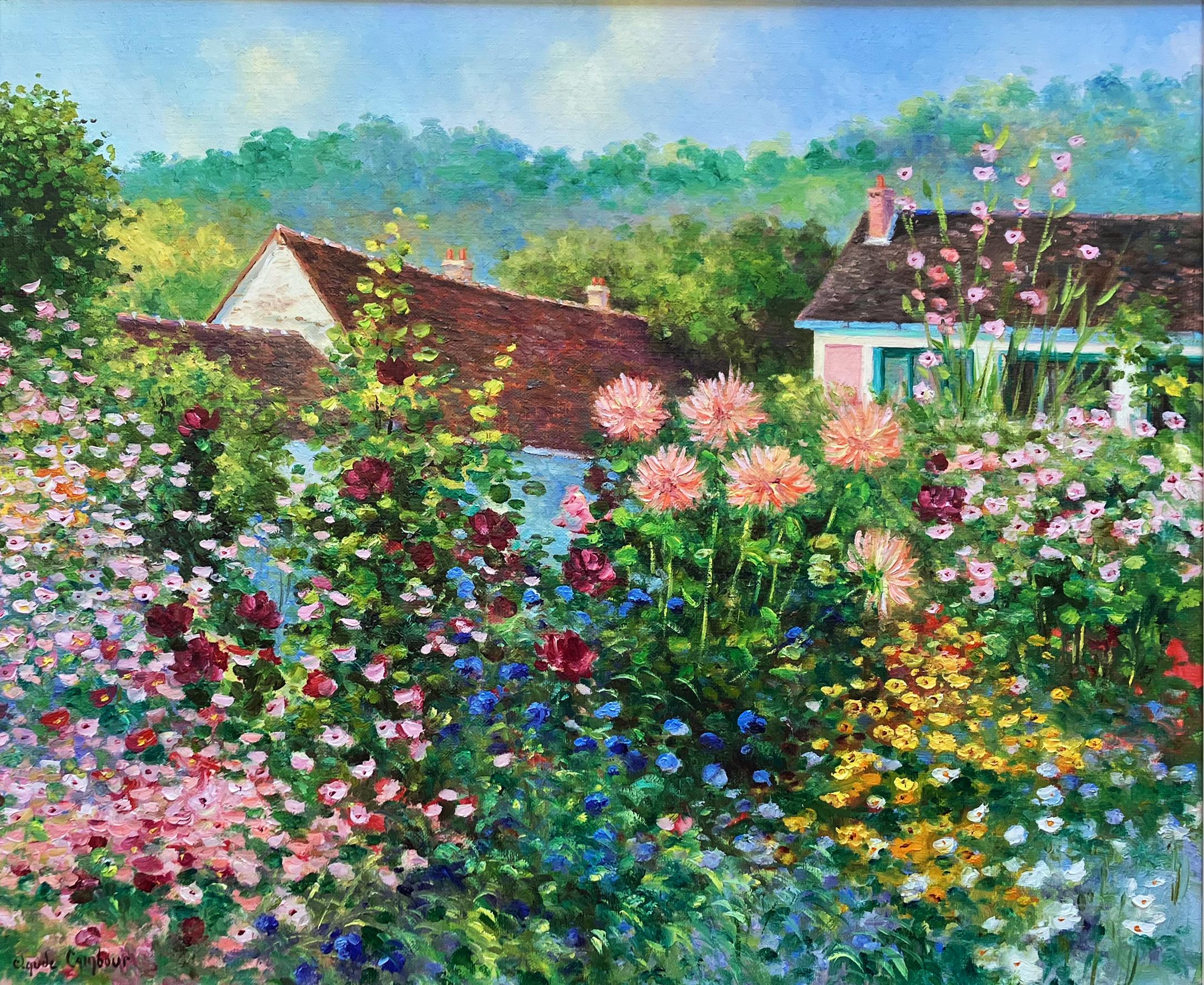 Florilege a Giverny - Painting by Claude Cambour