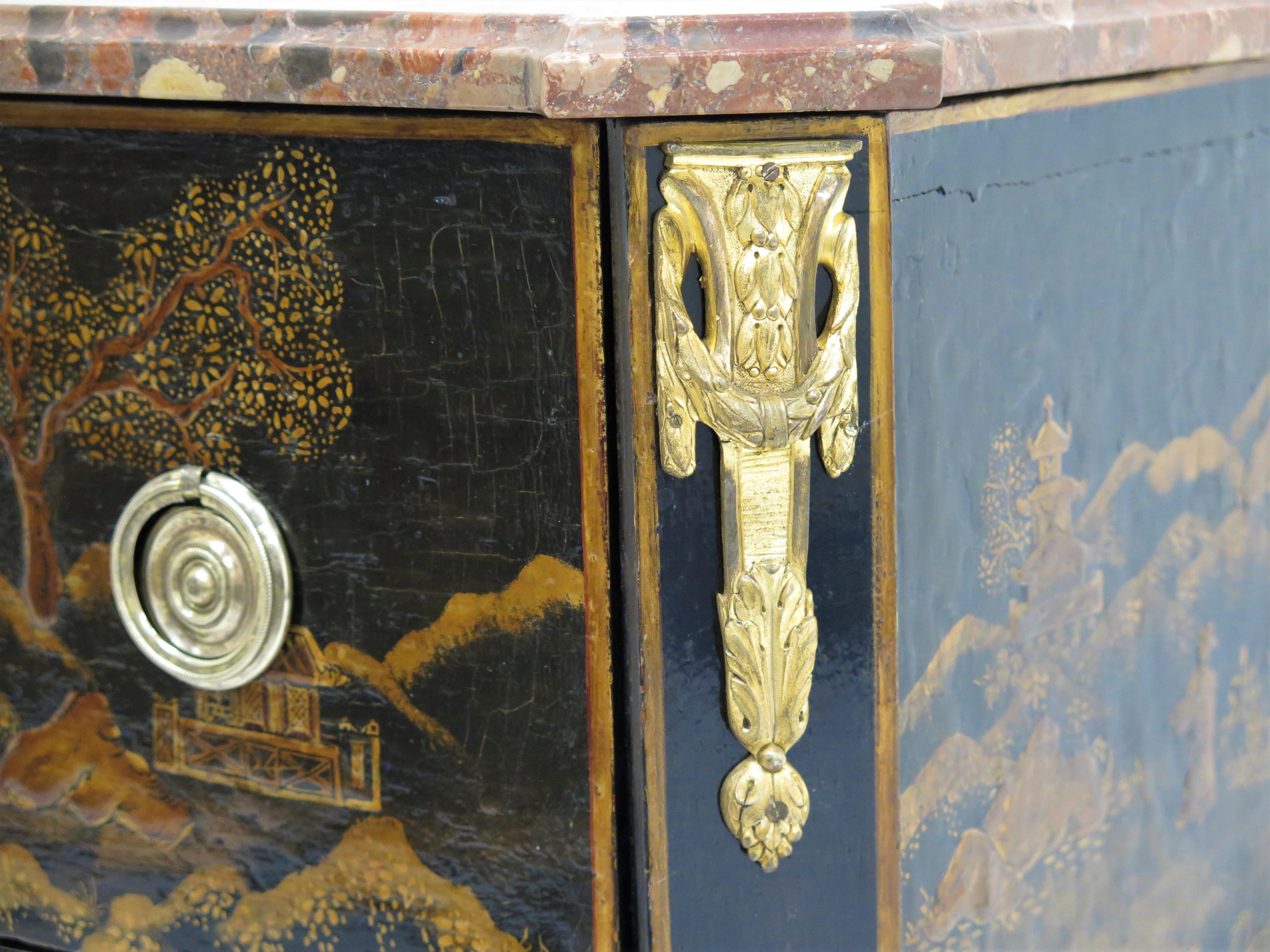 Claude-Charles Saunier (French, 1735-1807) Petite Louis XVI Chinoiserie Commode For Sale 9