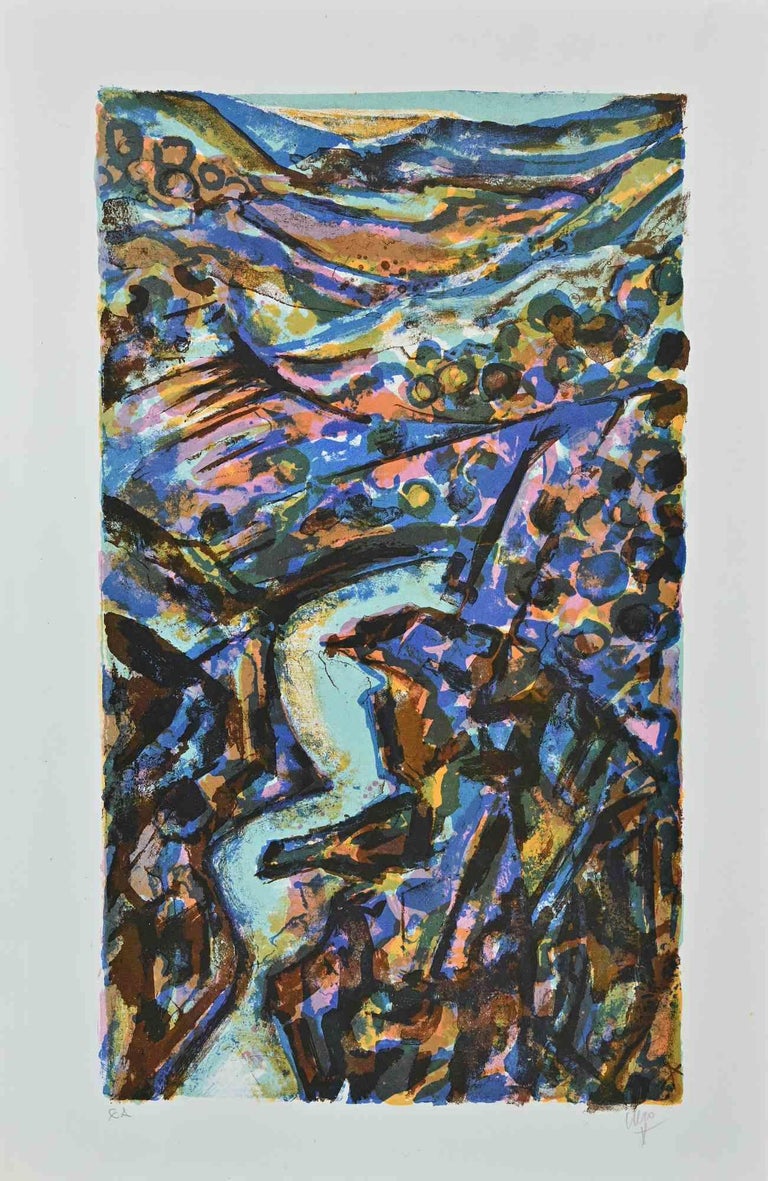 Claude Clero - Abstract Composition - Original Lithograph by Claude ...