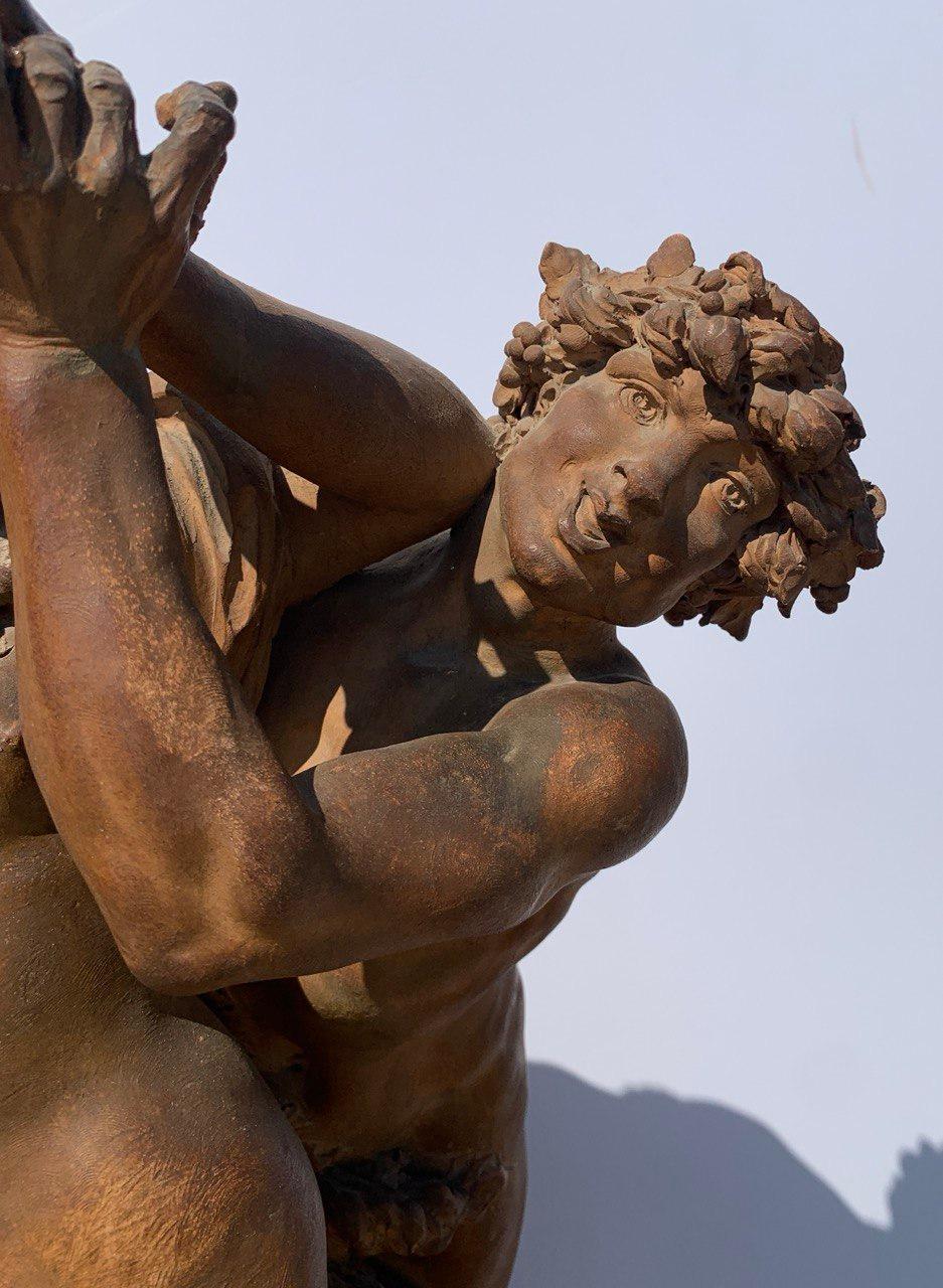 Claude Clodion workshop (French) - 19th century Terracotta sculpture - Bacchanal For Sale 10