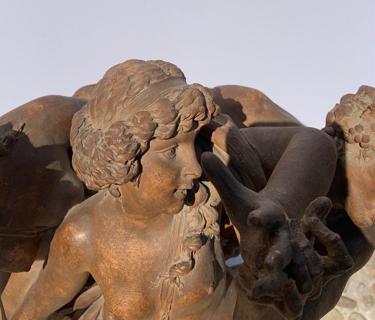 Claude Clodion workshop (French) - 19th century Terracotta sculpture - Bacchanal For Sale 14
