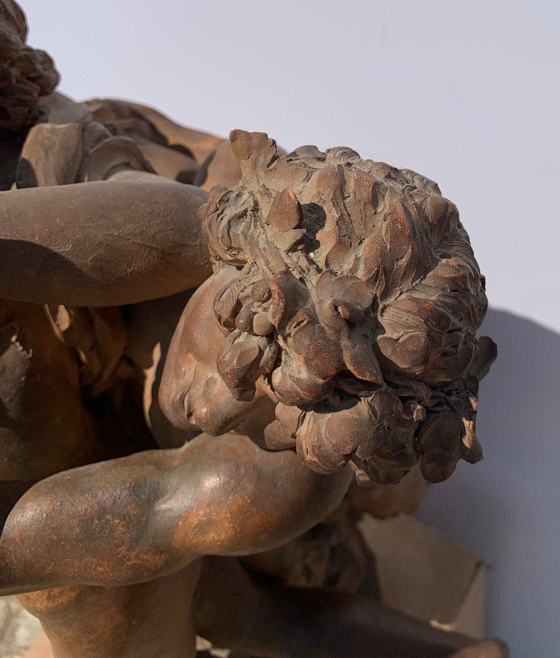 Claude Clodion workshop (French) - 19th century Terracotta sculpture - Bacchanal For Sale 15