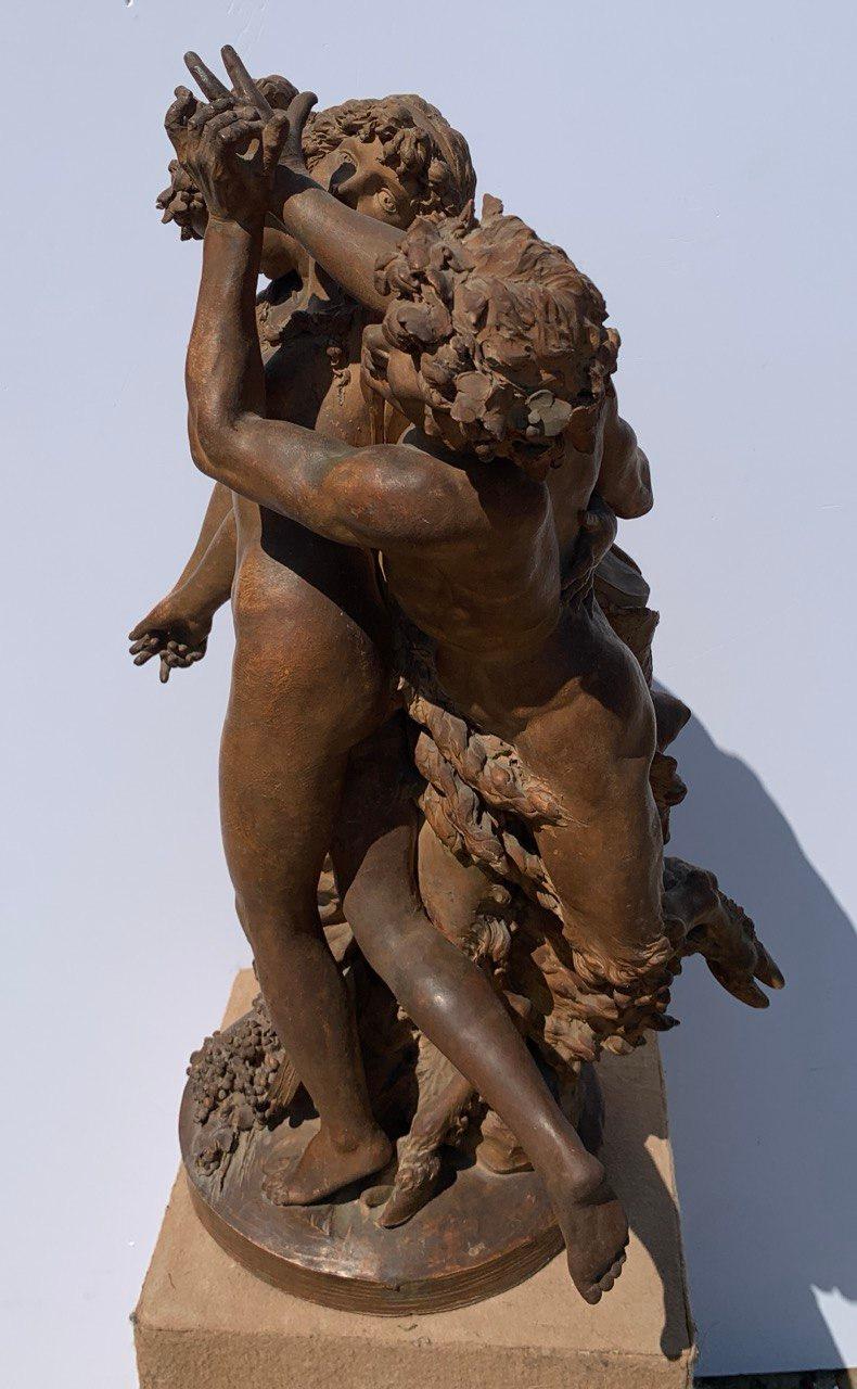 Claude Clodion workshop (French) - 19th century Terracotta sculpture - Bacchanal For Sale 6
