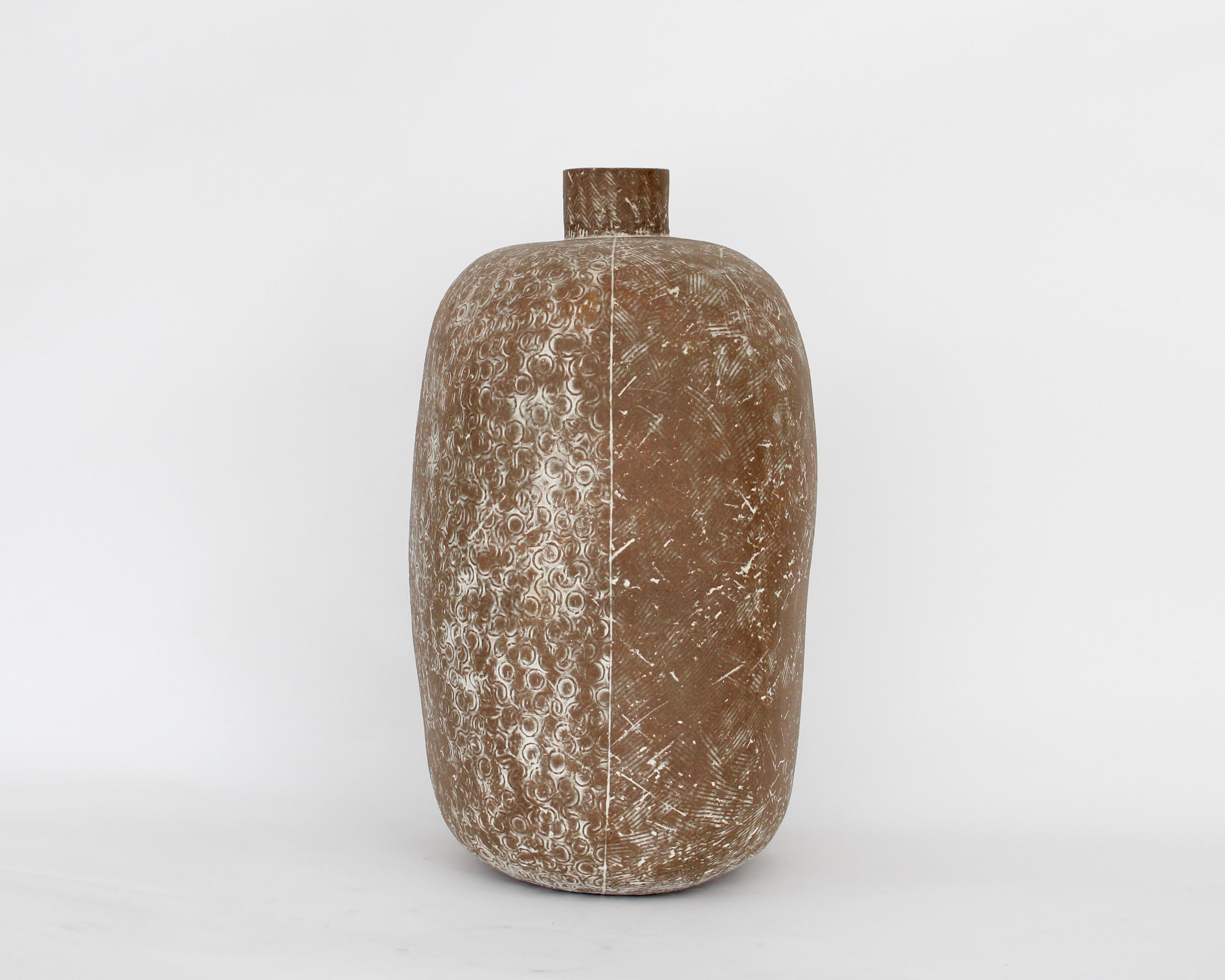 American Claude Conover Ceramic Stoneware Vessel Okkintok For Sale