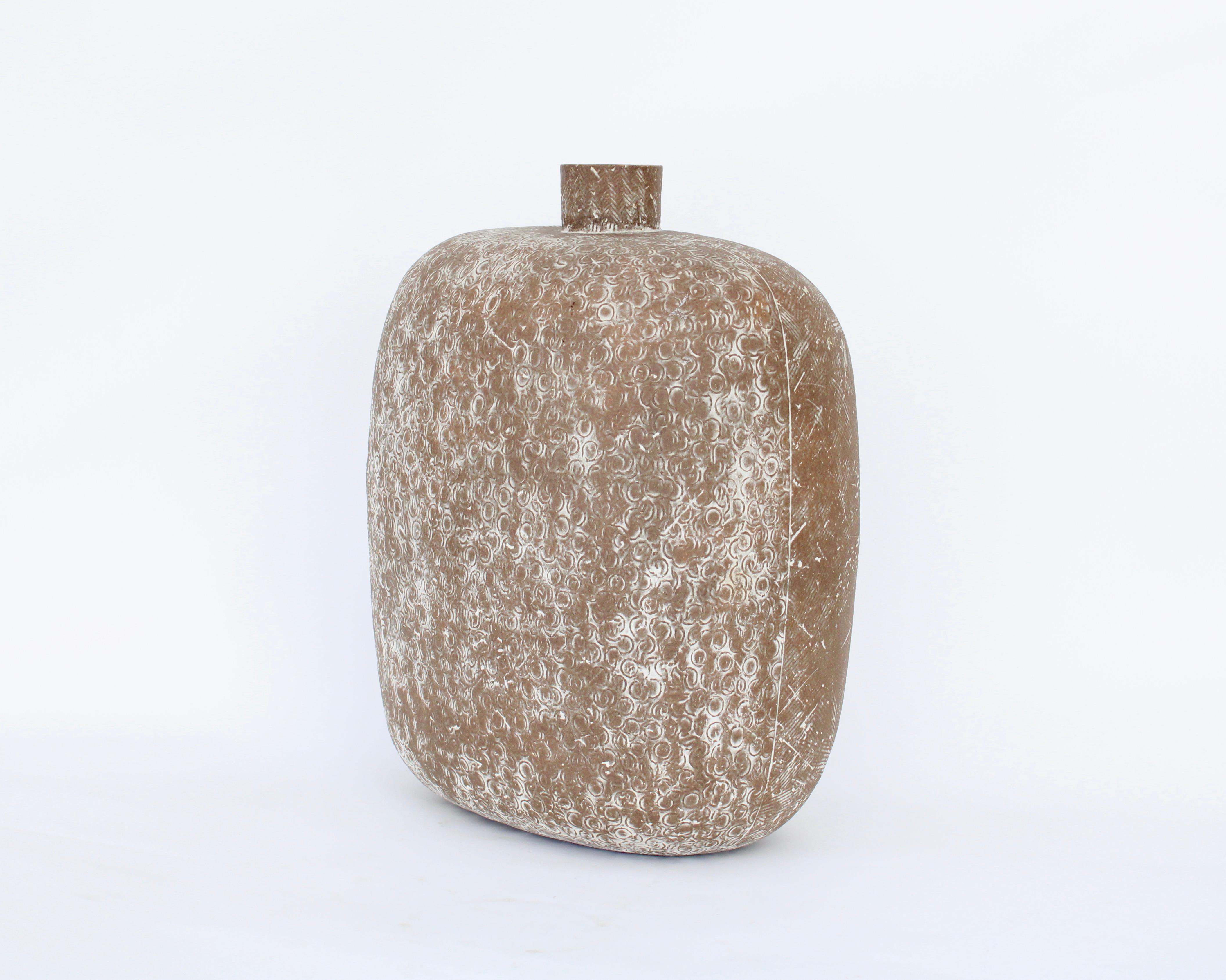 Late 20th Century Claude Conover Ceramic Stoneware Vessel Okkintok For Sale