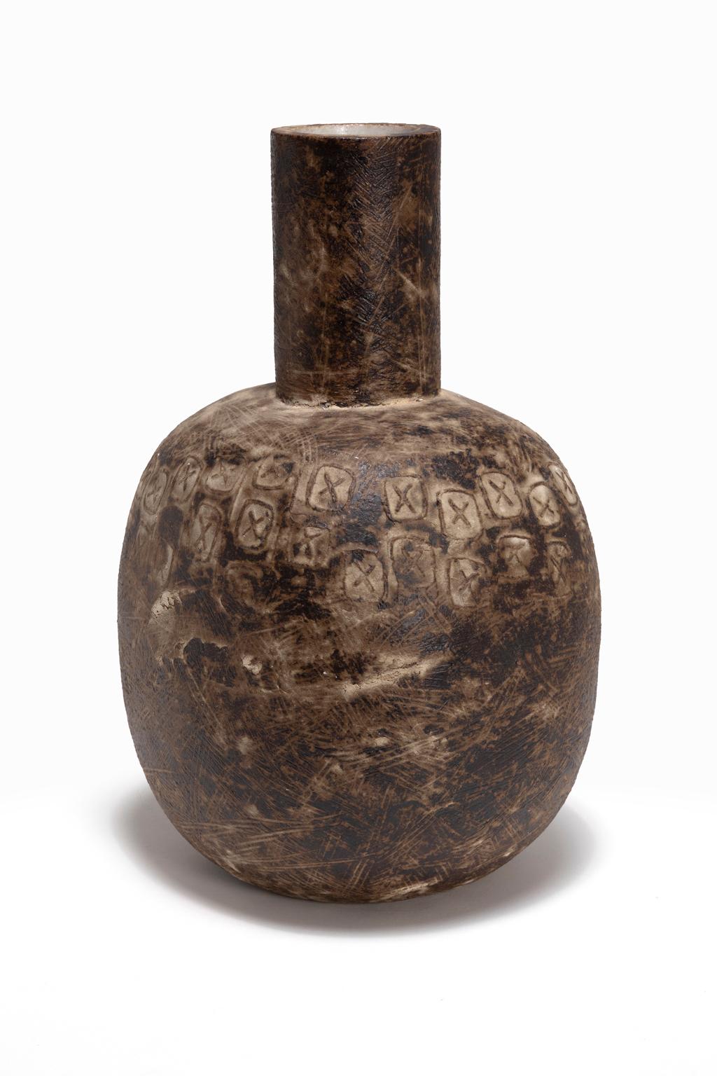 Late 20th Century Claude Conover Ceramic Stoneware Vessel Signed 