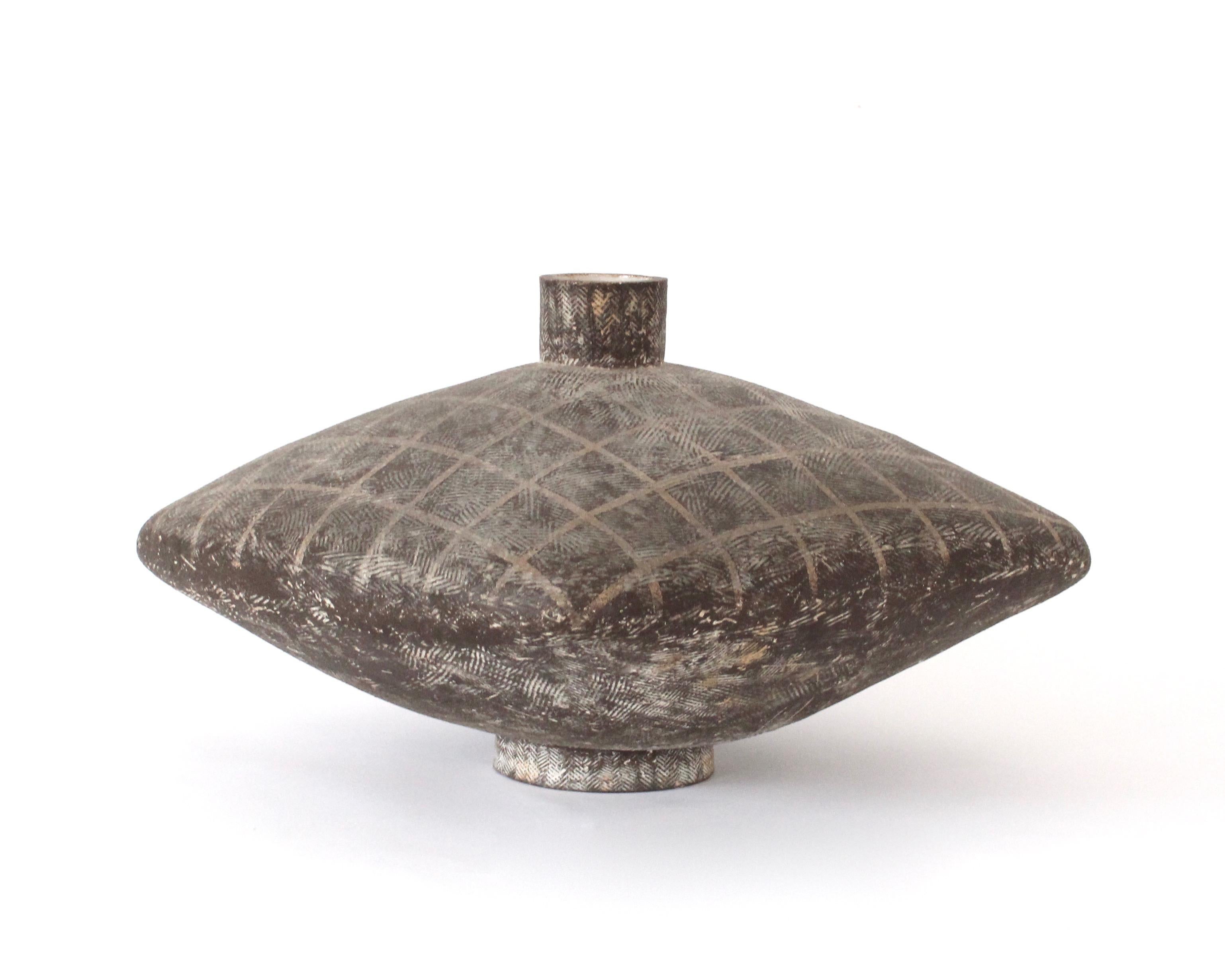 Mid-20th Century Claude Conover Ceramic Vessel Signed Tupaca