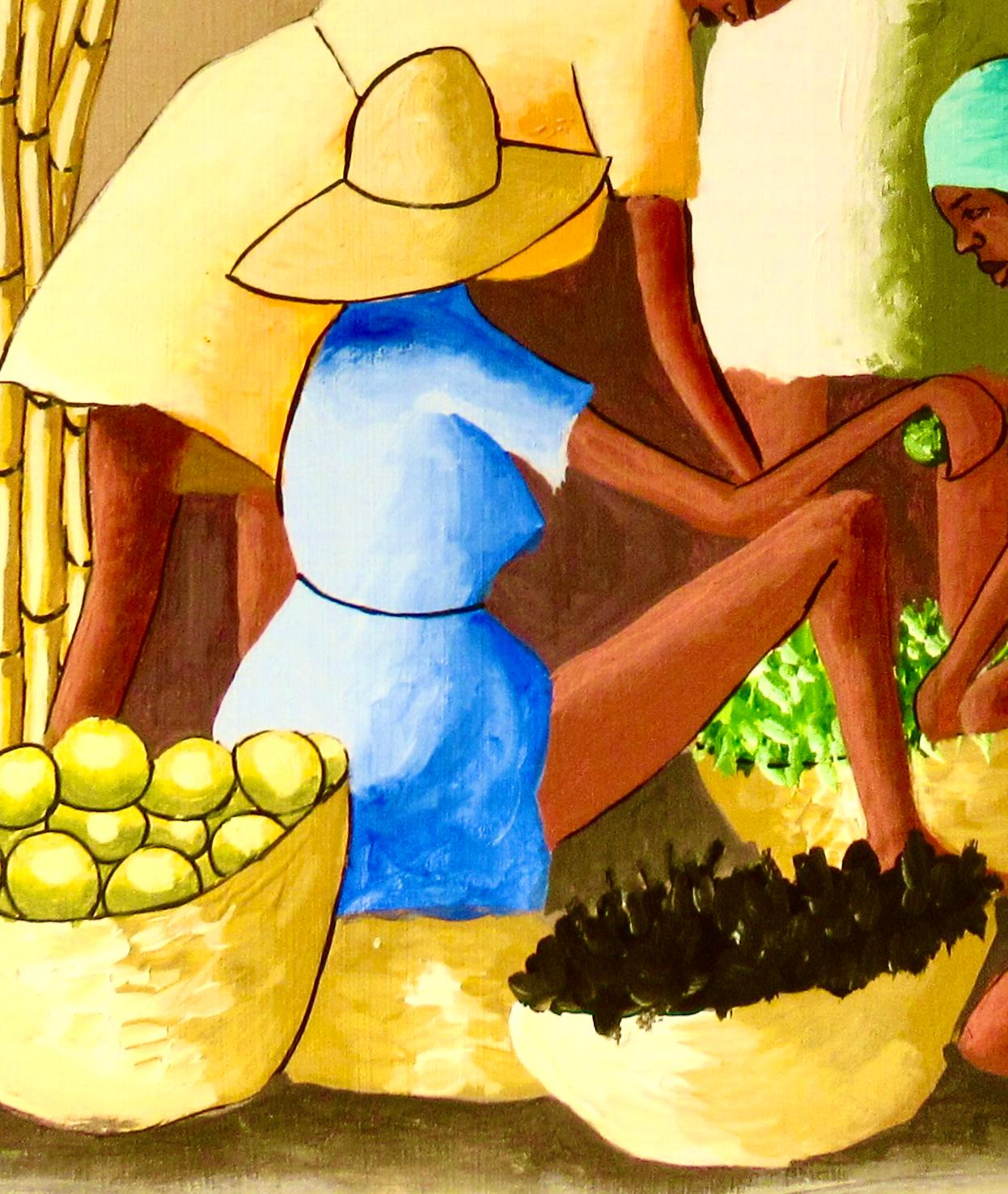 Marché haïtien avec quatre femmes 1