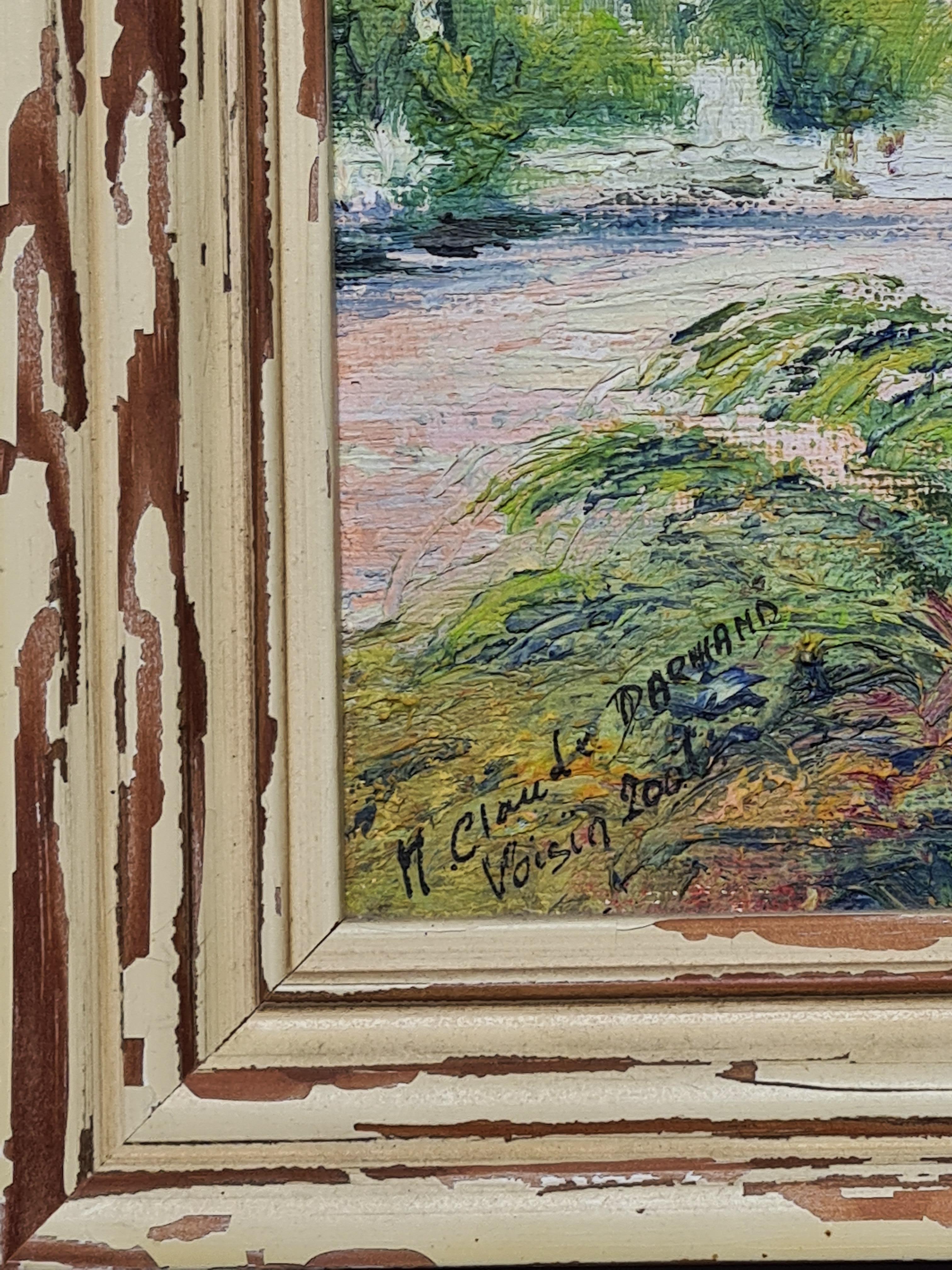 French Impressionist Oil on Canvas Landscape View of Les Villas à Bordighera For Sale 5