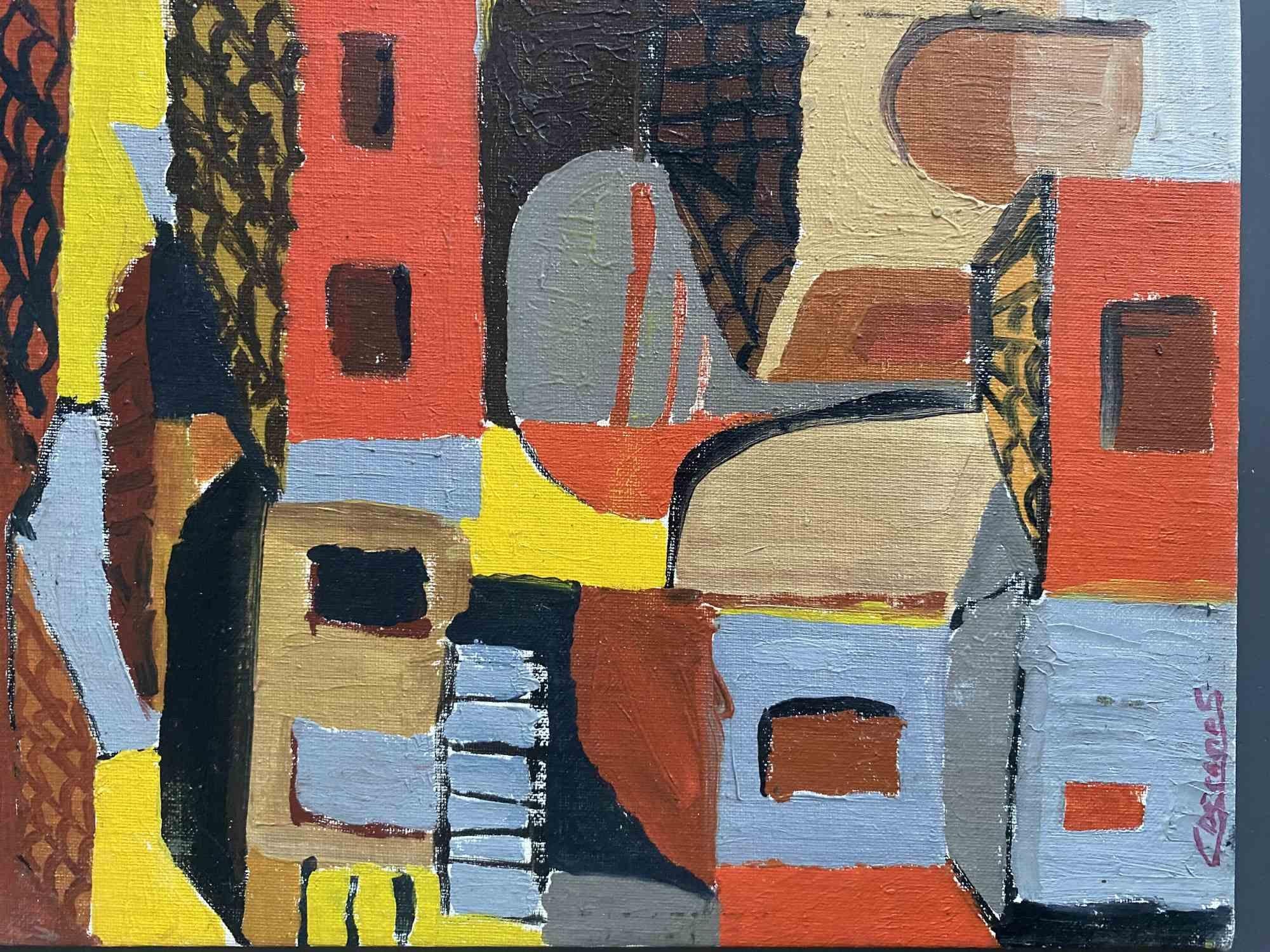 The Houses is a  painting realized by Claude Decamps in the 1970s

Oil painting on cardboard canvas.

Hand-signed on the lower.

Good conditions.

The artwork is represented through soft brushstrokes smoothly, with harmonious vivid, and bright