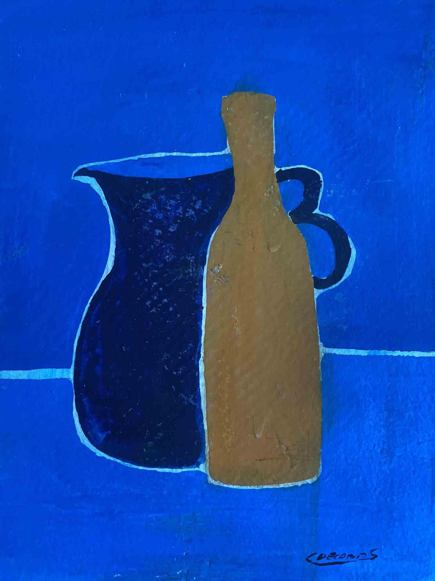 The Still Life - Oil Painting by Claude Decamps - 1970s