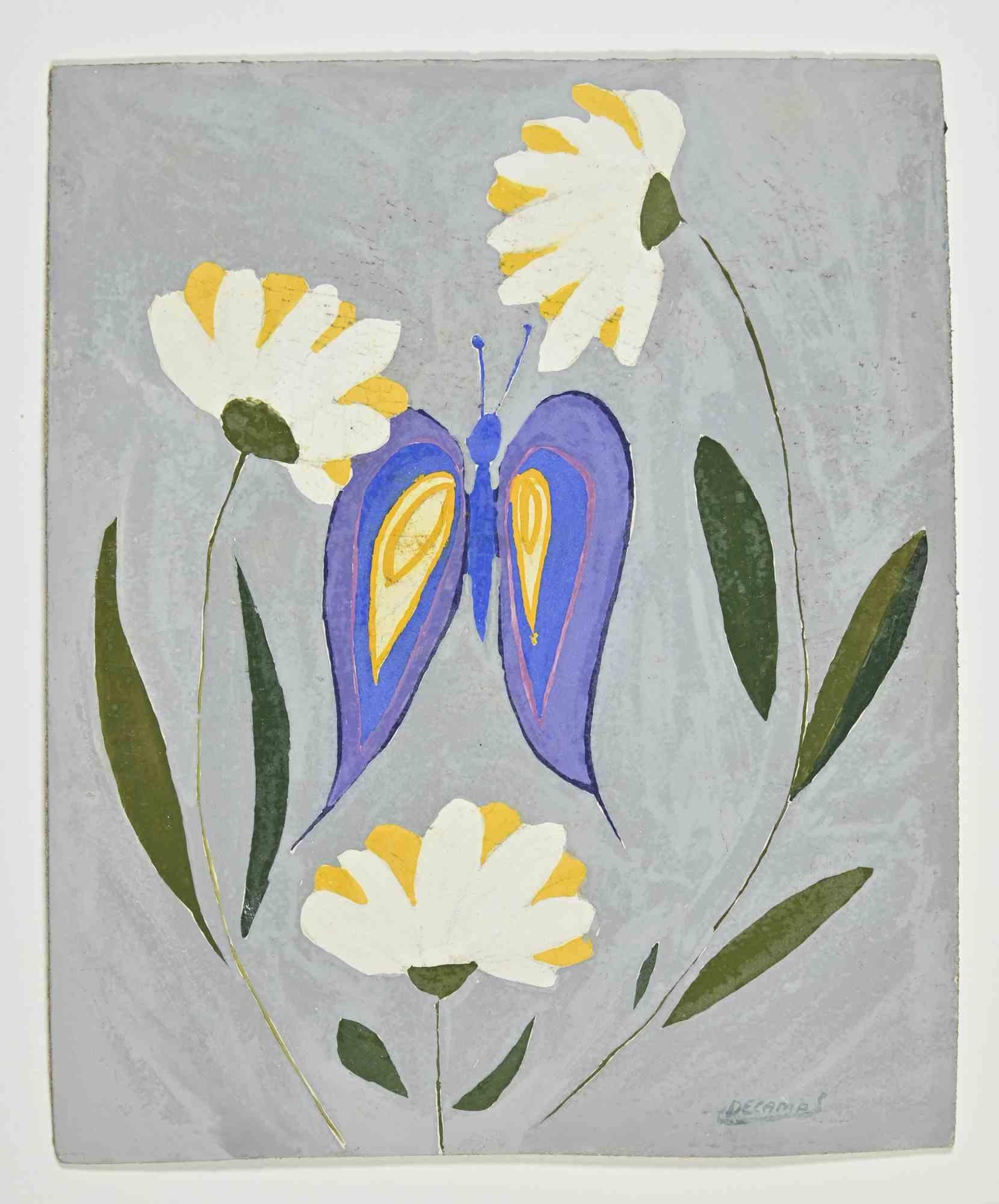 Flowers and Butterflies is a painting realized by Claude Deschamps in the 1970s.

Tempera on paper

Hand-signed.

Very Good condition.