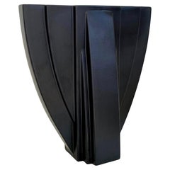 Claude Dumas Post-Modern Skyscraper Ceramic Vase, circa 1980, France.