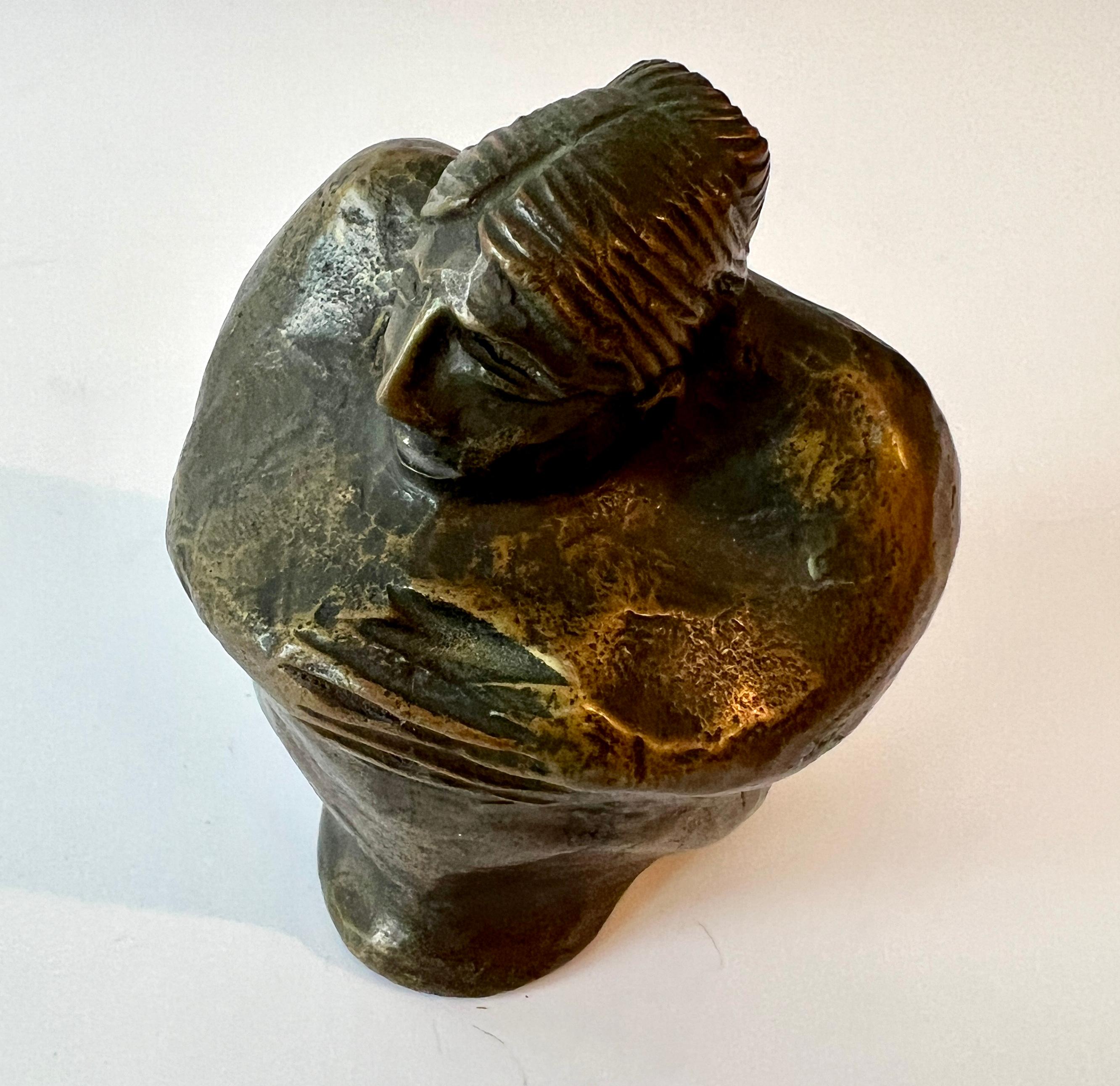 CLAUDE FAVIER Signed and Numbered Bronze Signed Sculpture or Paperweight In Good Condition For Sale In Los Angeles, CA