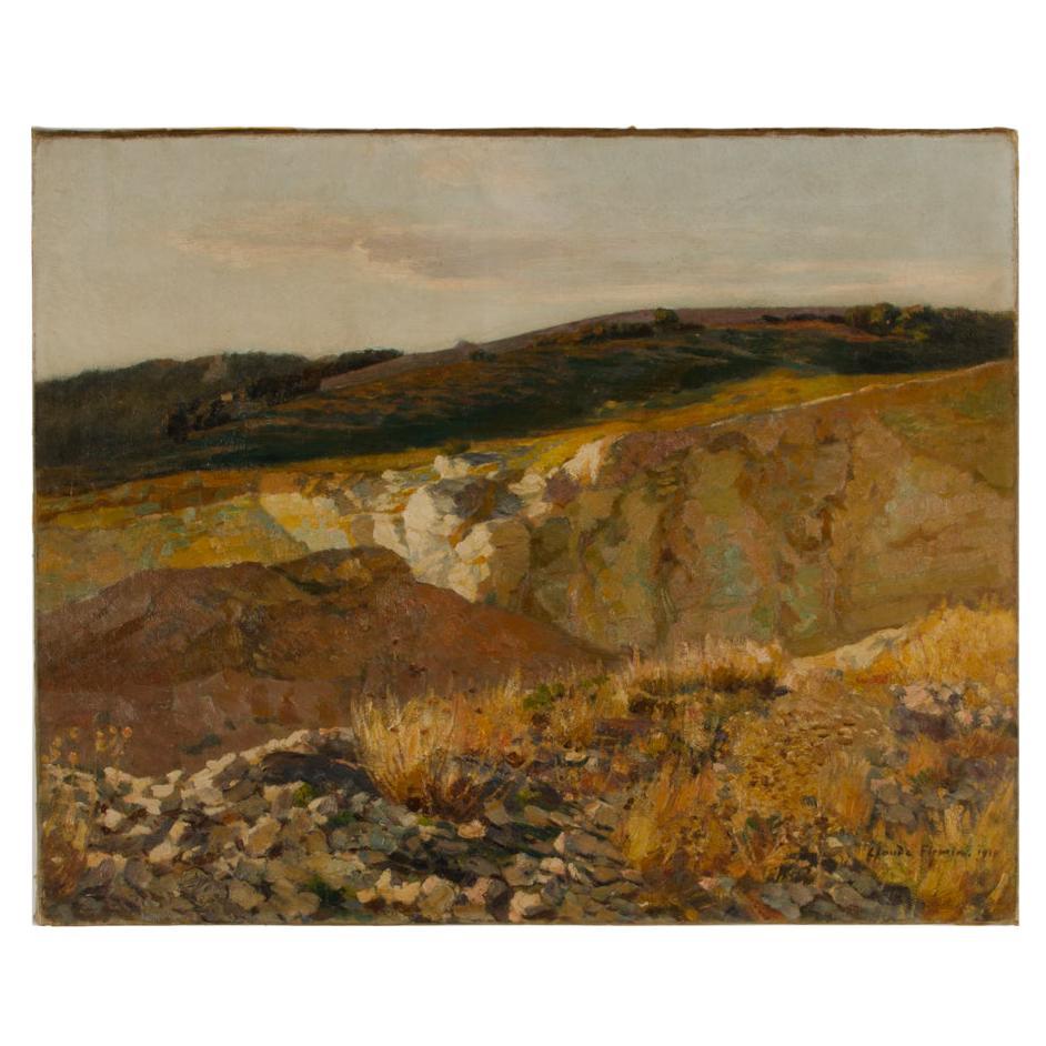 Claude Firmin-Goy (French, b. 1864 - d. 1944) "Rolling Hills" painting. 