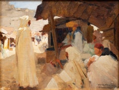 Orientalist Painting "Constantine (Algeria) 1893" Claude Firmin-Goy (1864-1944)
