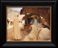 Pintura orientalista "Constantina (Argelia) 1893" Claude Firmin-Goy (1864-1944)