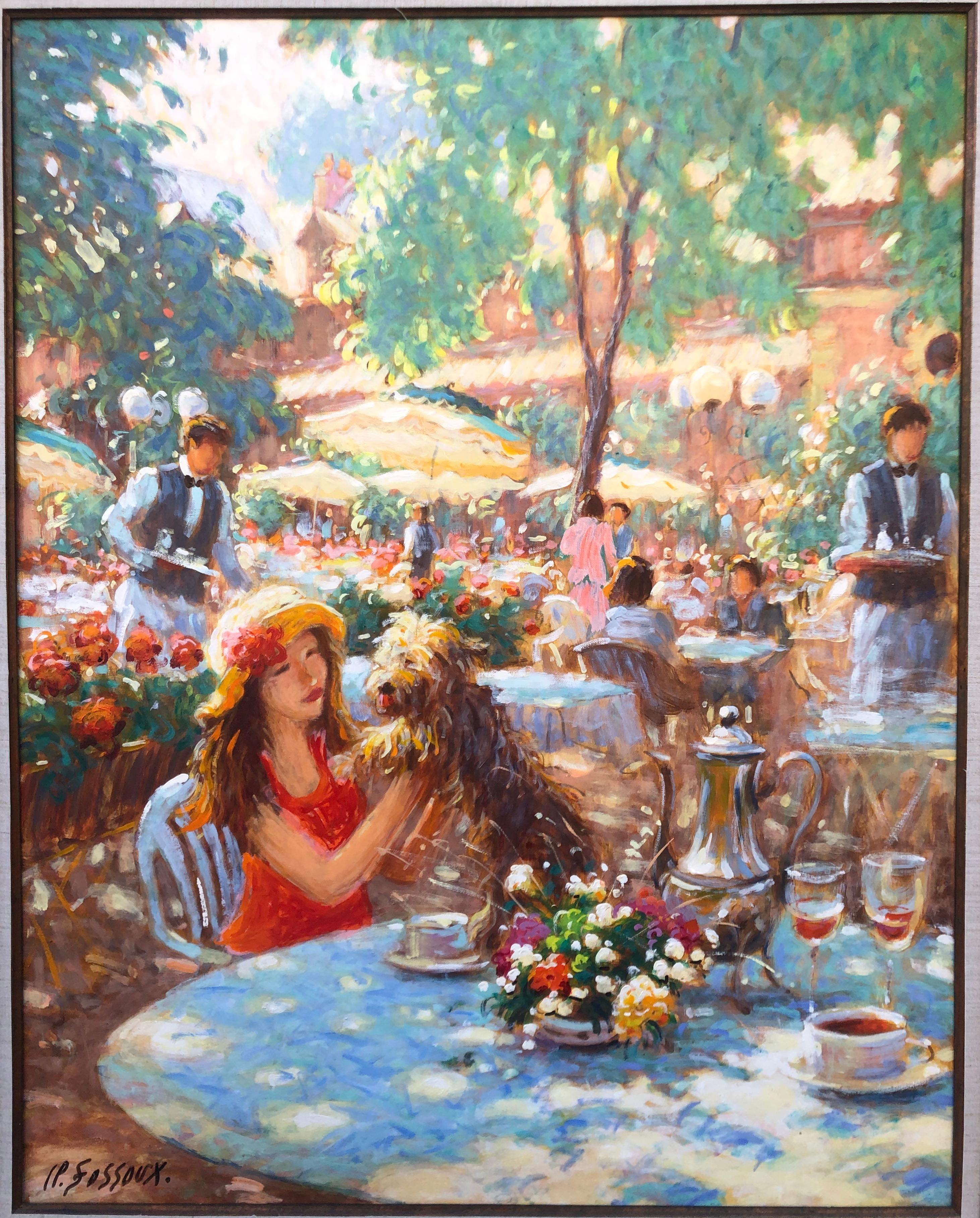 Impressionniste français Bagatelle - Painting de Claude Fossoux