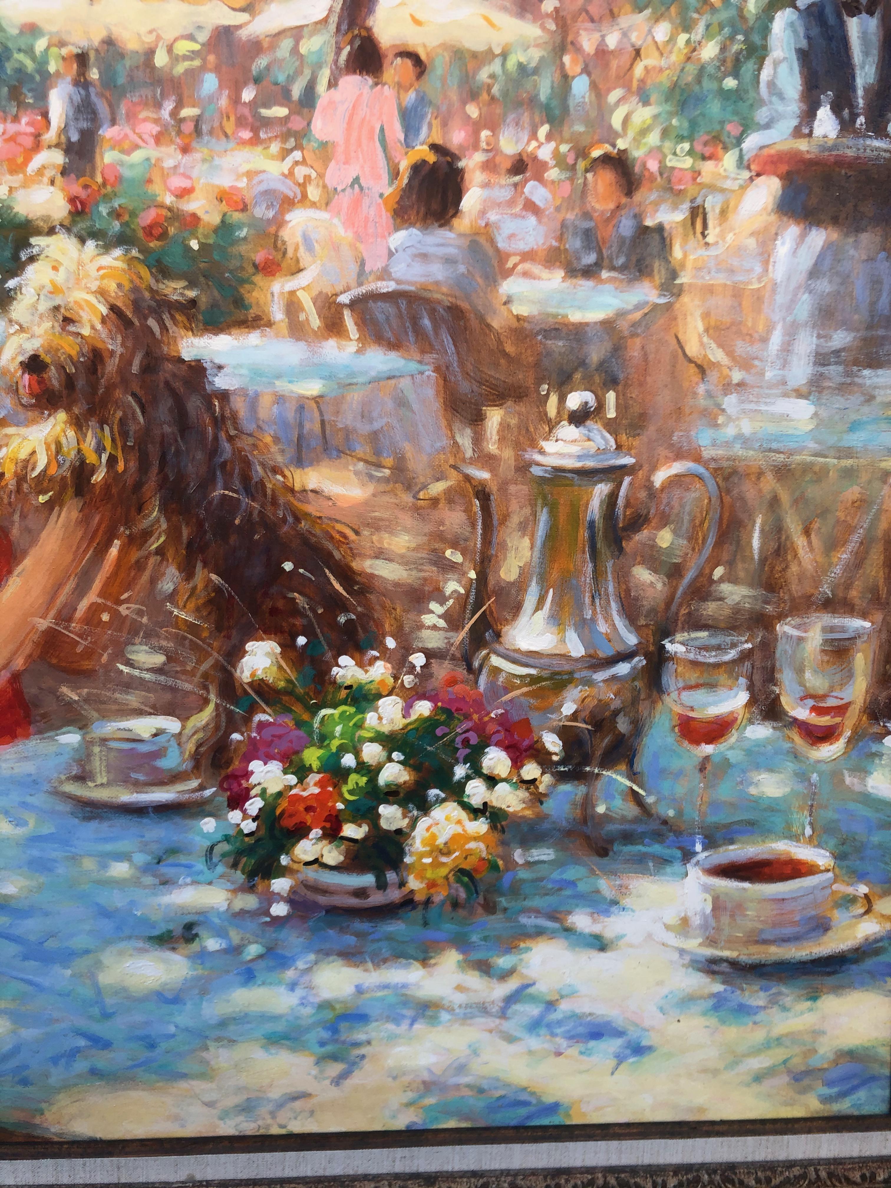 Bagatelle French Impressionist - Post-Impressionist Painting by Claude Fossoux