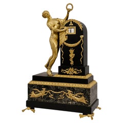 Claude Galle French Empire Gilt Bronze Mantel Clock, circa 1805