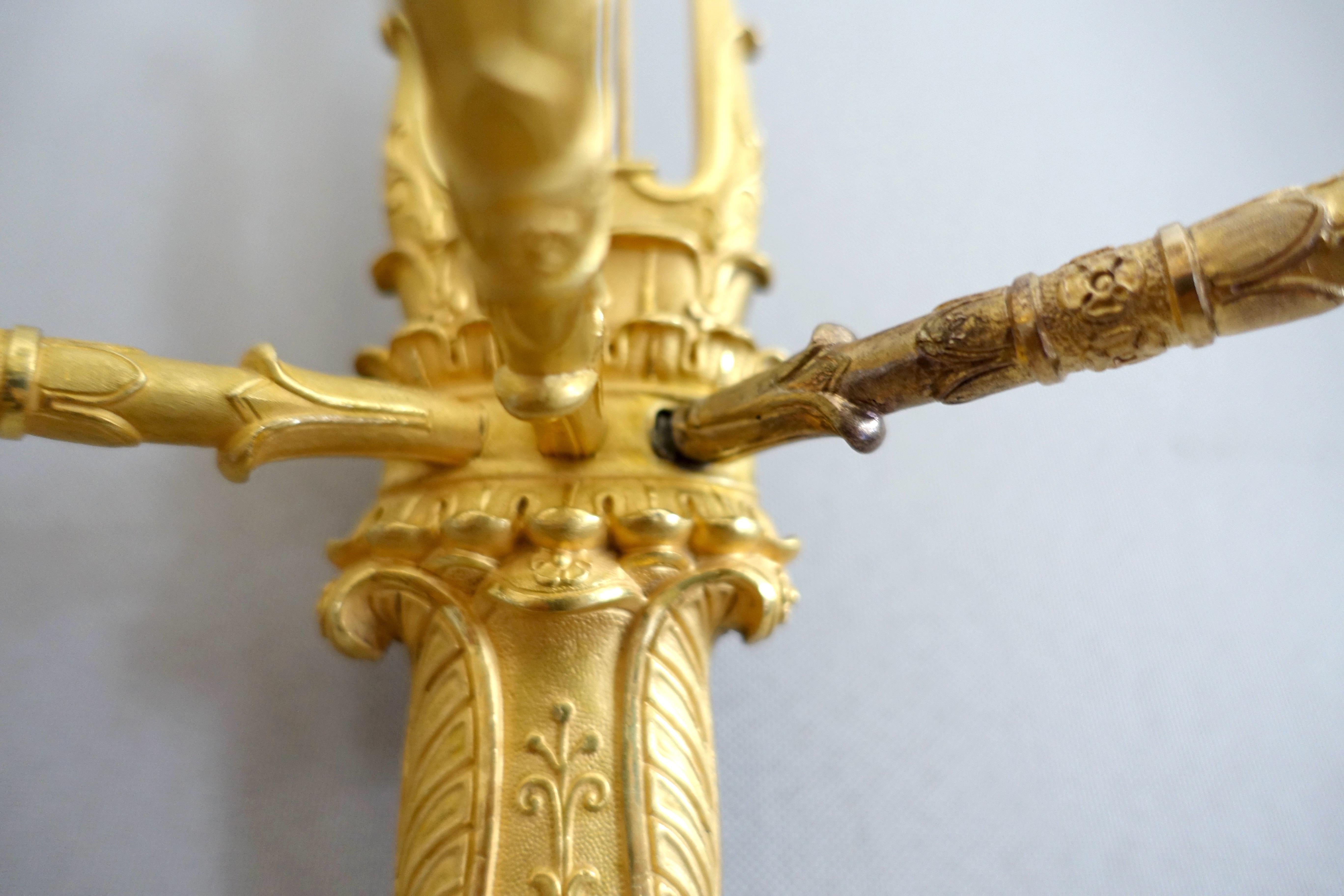 Claude Galle - pair of Empire ormolu sconses - early 19th century For Sale 10