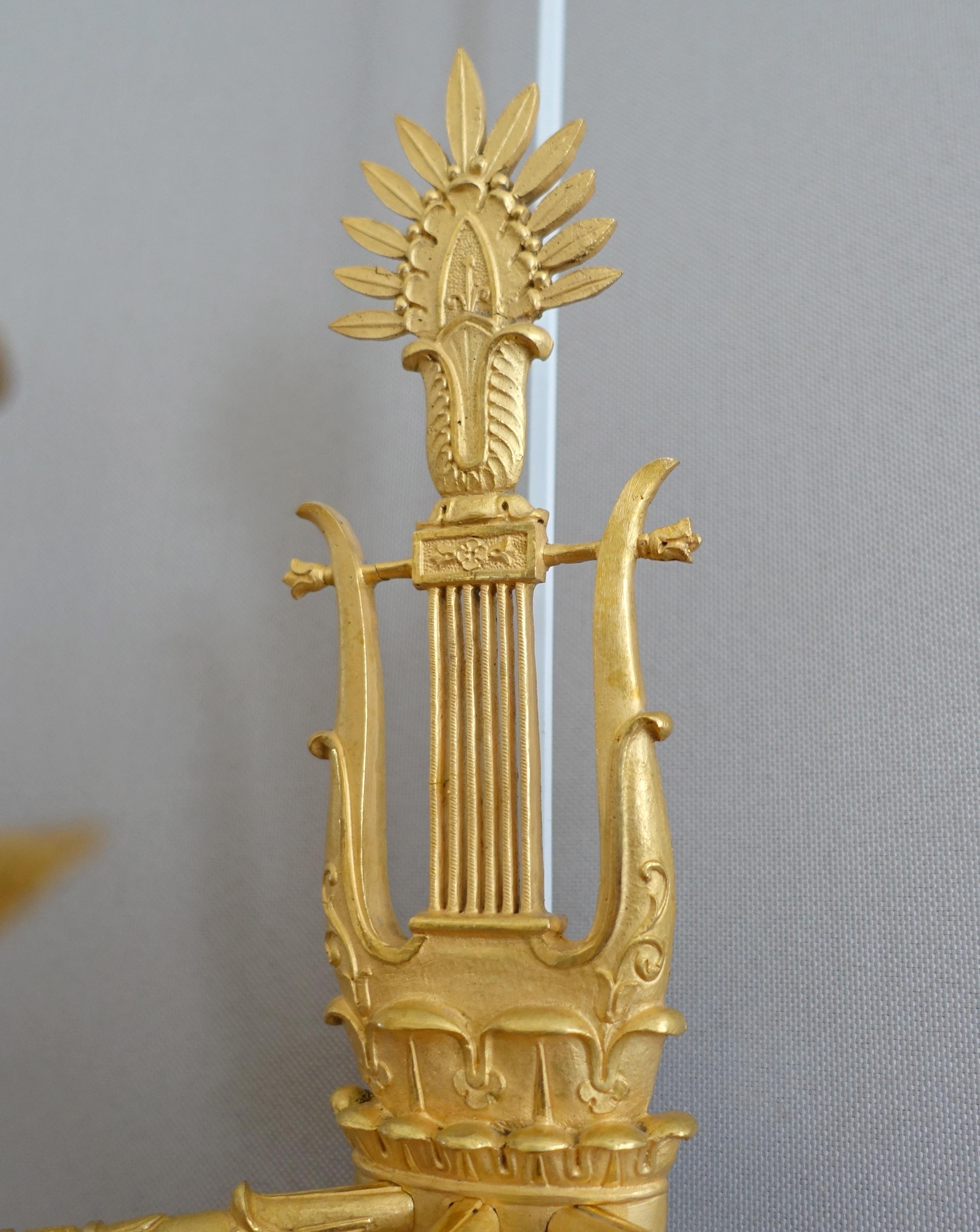 Claude Galle - pair of Empire ormolu sconses - early 19th century For Sale 2