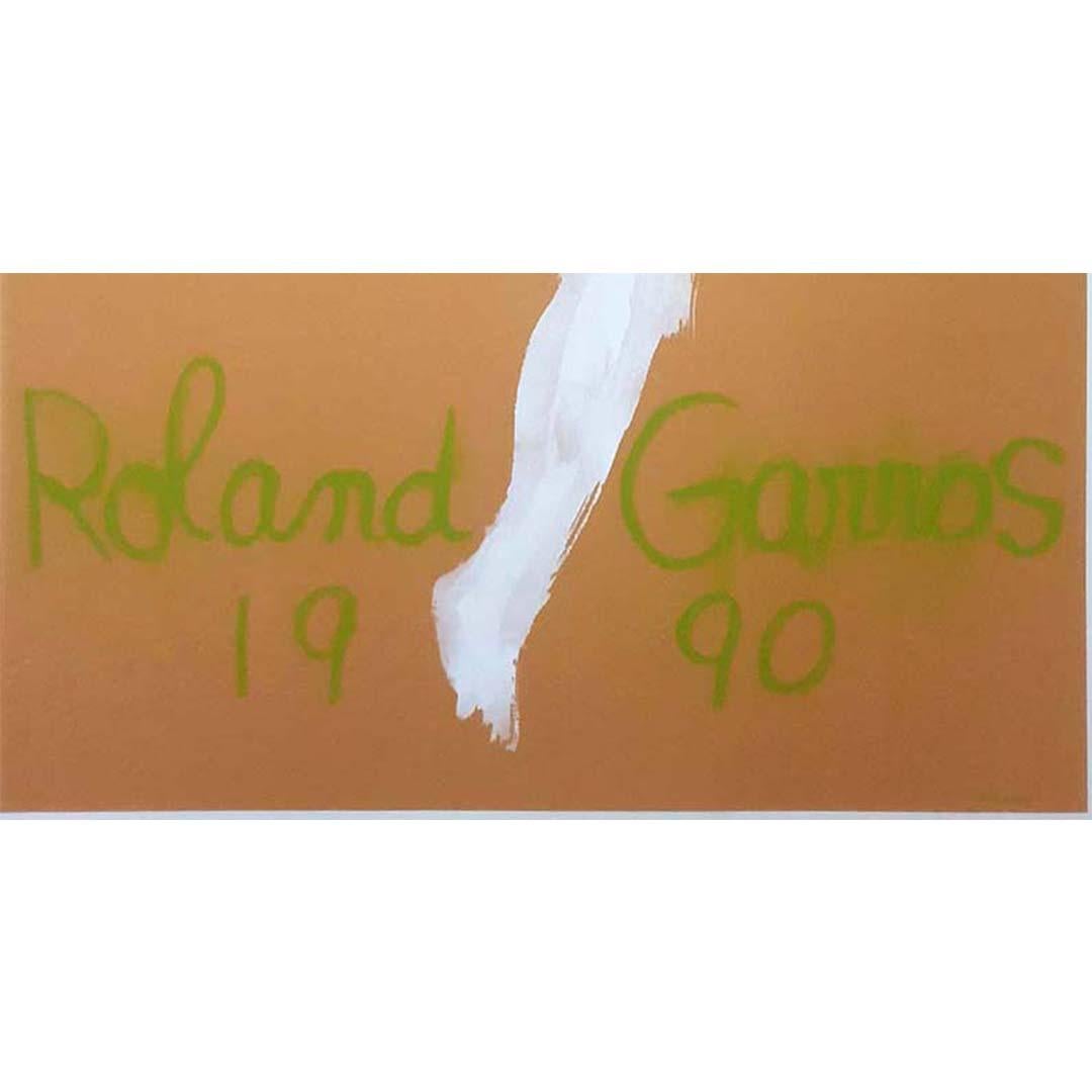 Affiche d'origine pour promouvoir l'Open de tennis français de 1990 - Roland Garros en vente 2