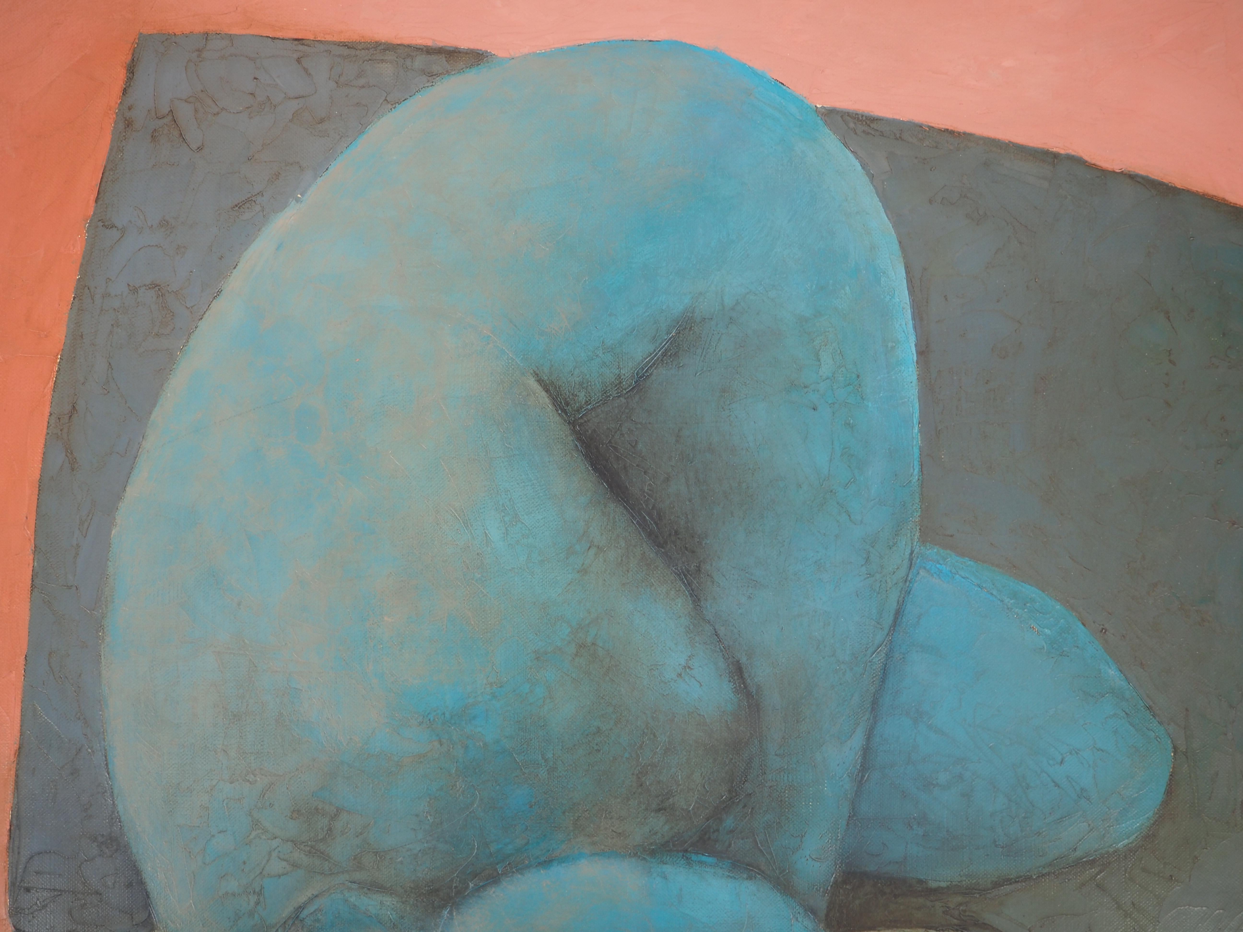 Asleep Model - Original oil on canvas - Signed For Sale 1