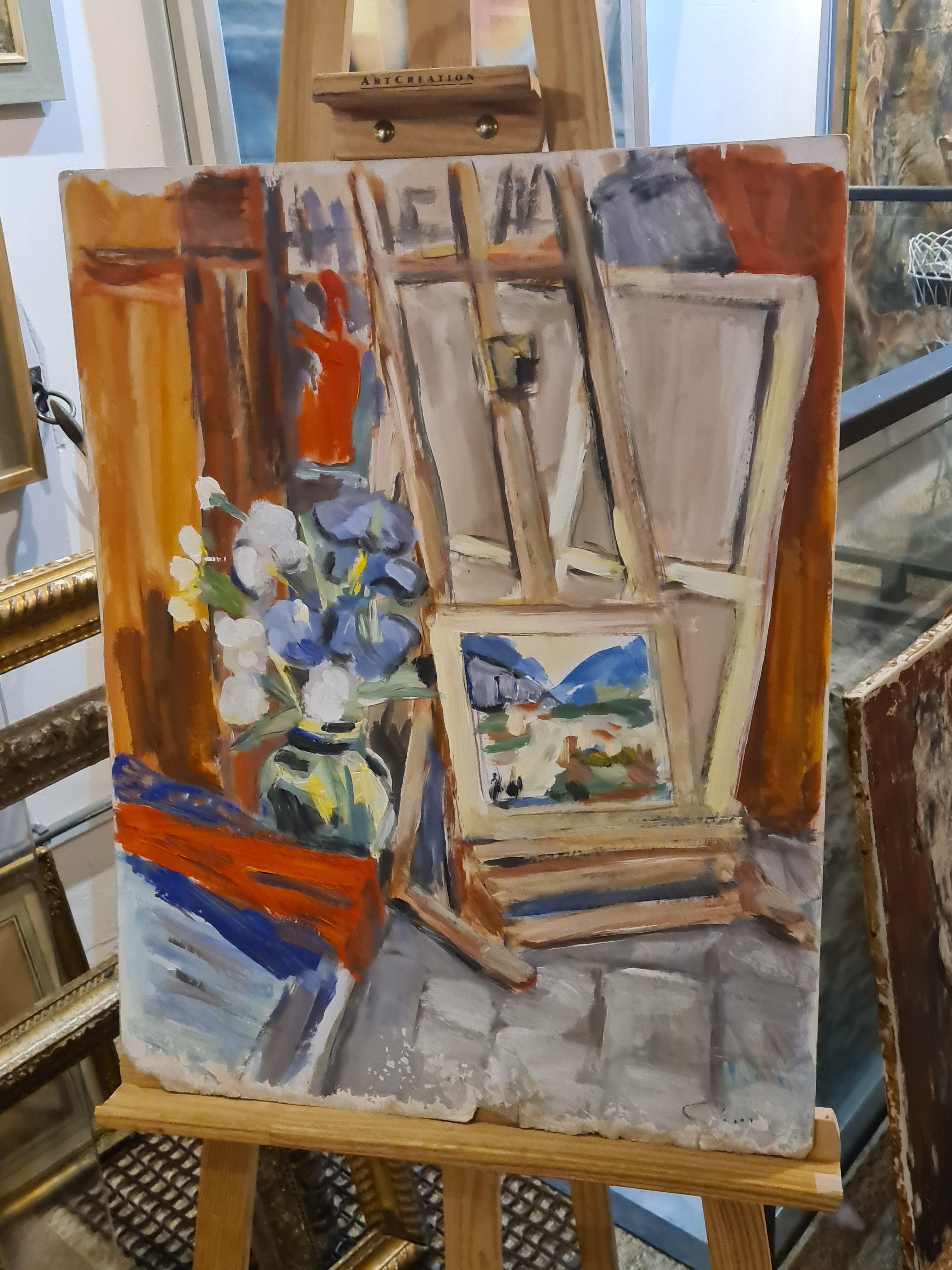 Vista di un interno francese colorato, l'Atelier dell'artista, Chez Marie Astoin in vendita 5