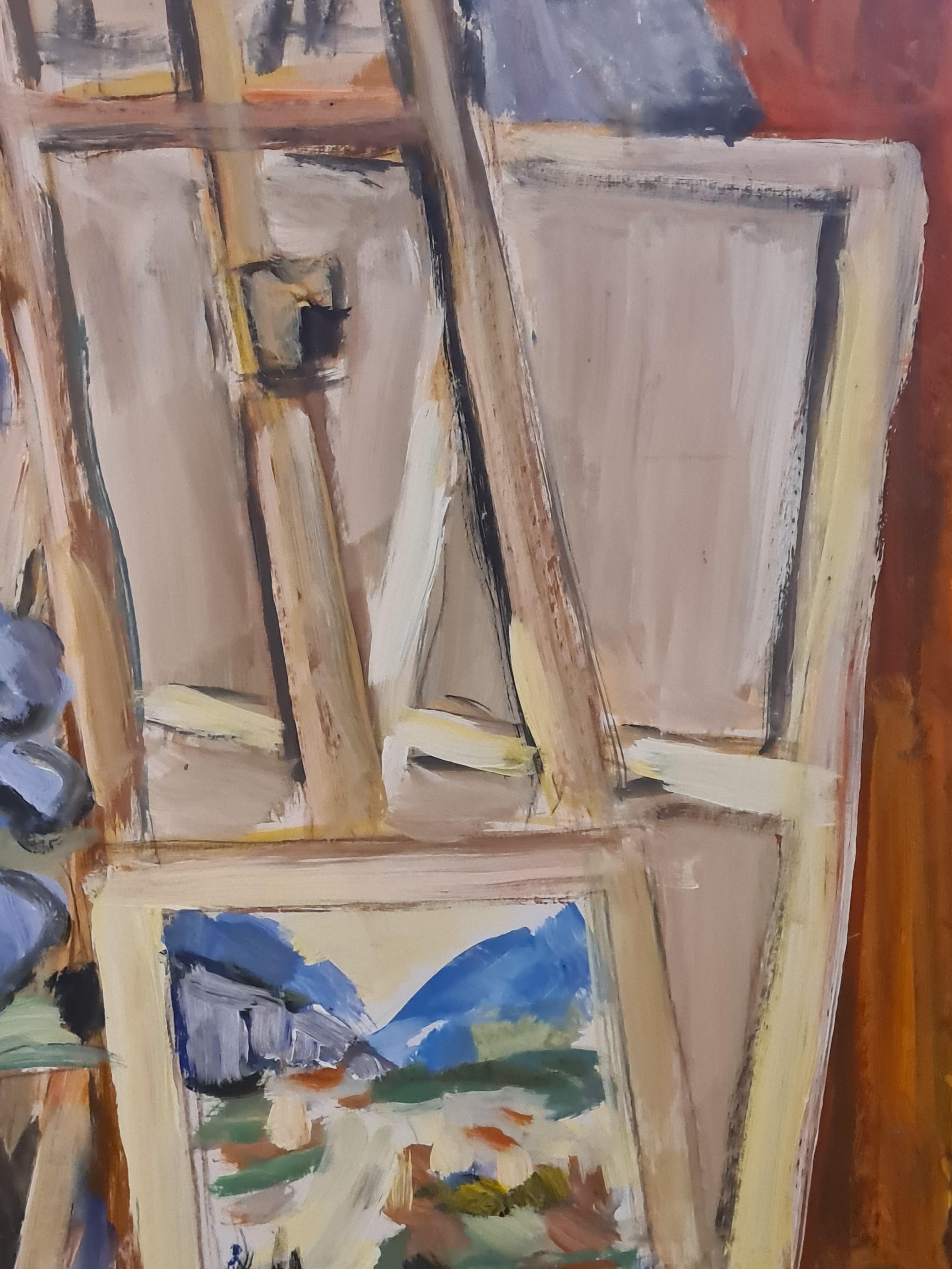 Vista di un interno francese colorato, l'Atelier dell'artista, Chez Marie Astoin in vendita 1