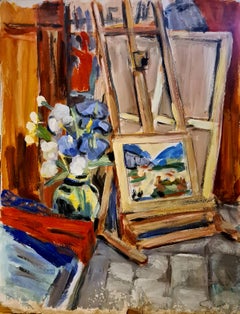 Colorida vista interior francesa, El Atelier A del artista, Chez Marie Astoin