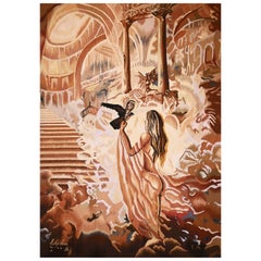 Claude Gozlan "the Palace of Chimeras" moderne french Tapestry Pinton - N° 1383