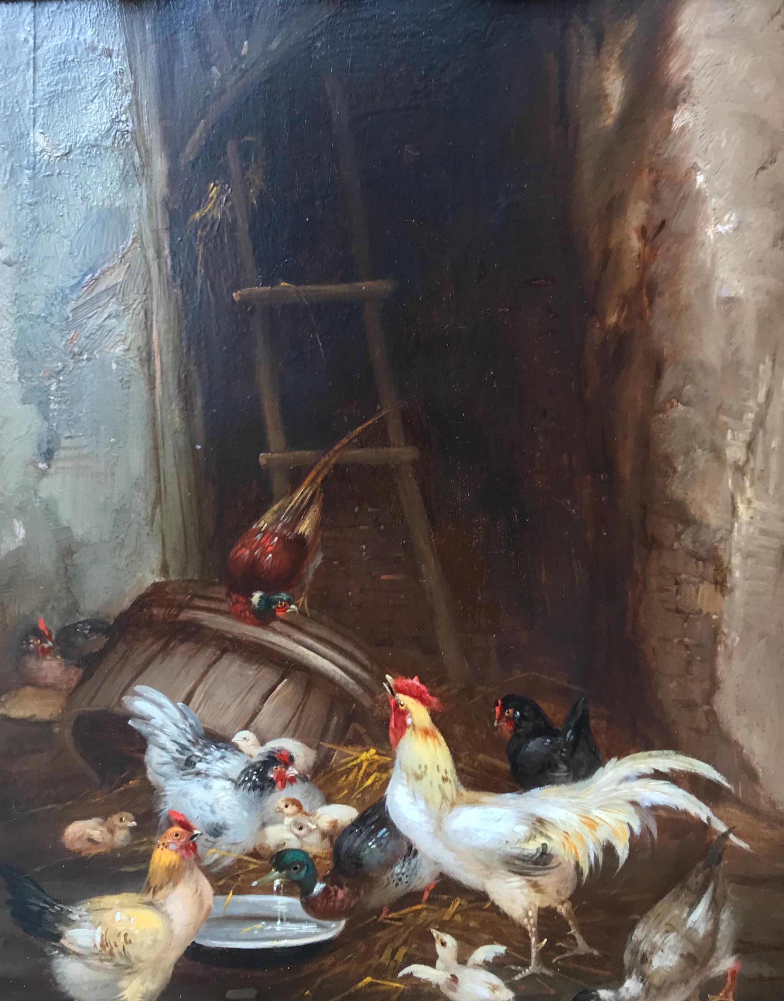  Chickens in the Farmyard in pair 10