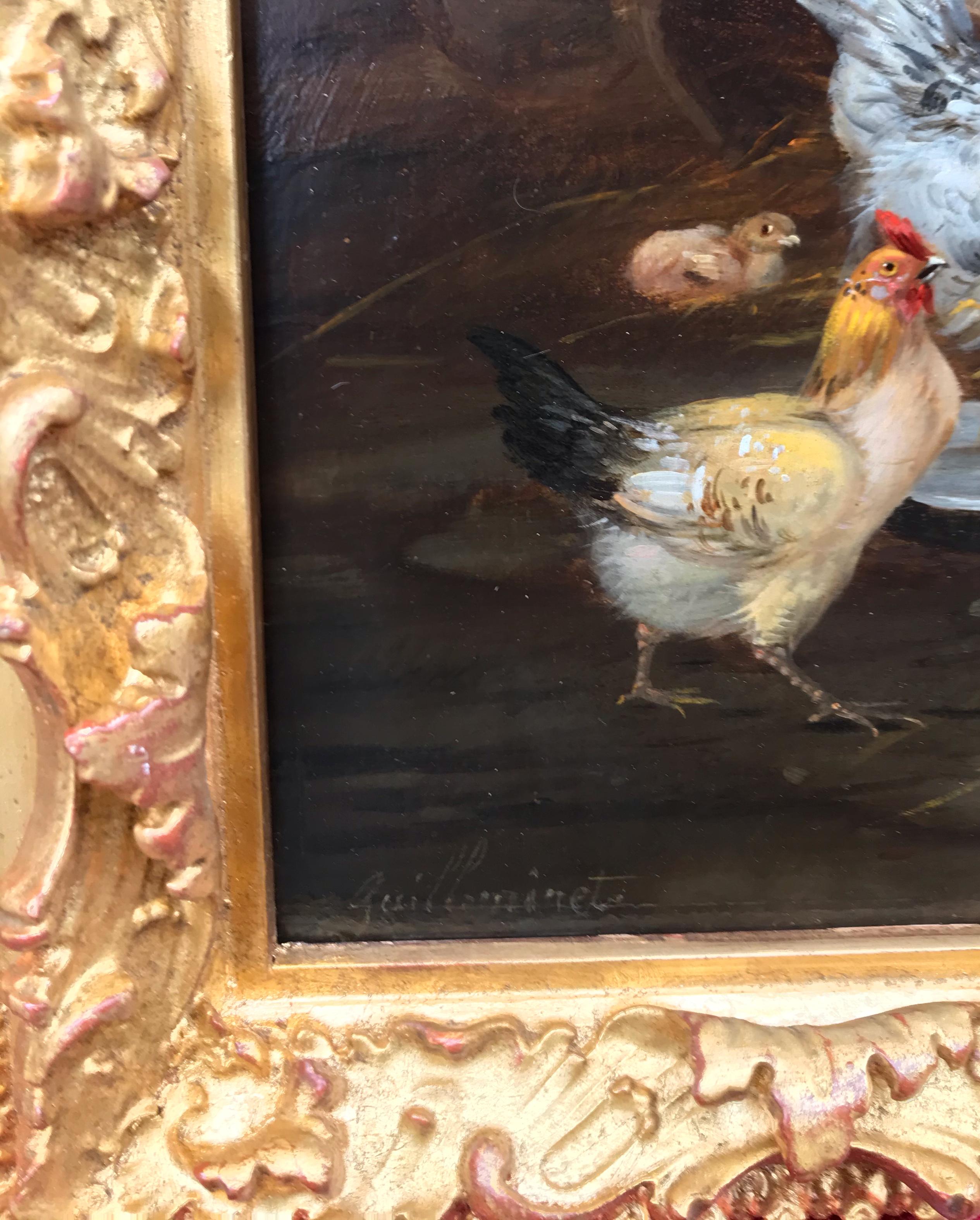 Les poules dans la basse-cour en couple 11