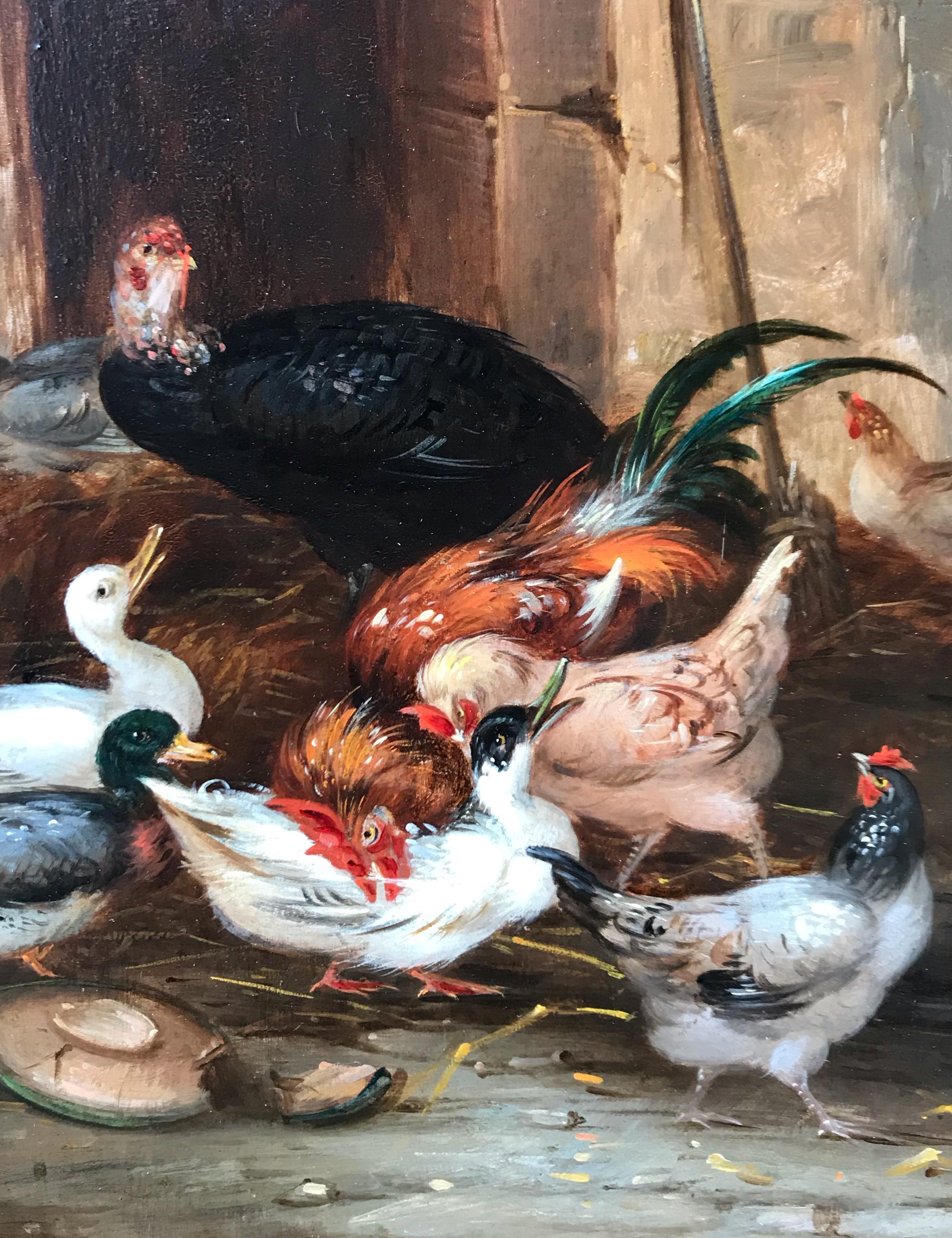  Chickens in the Farmyard in pair 1