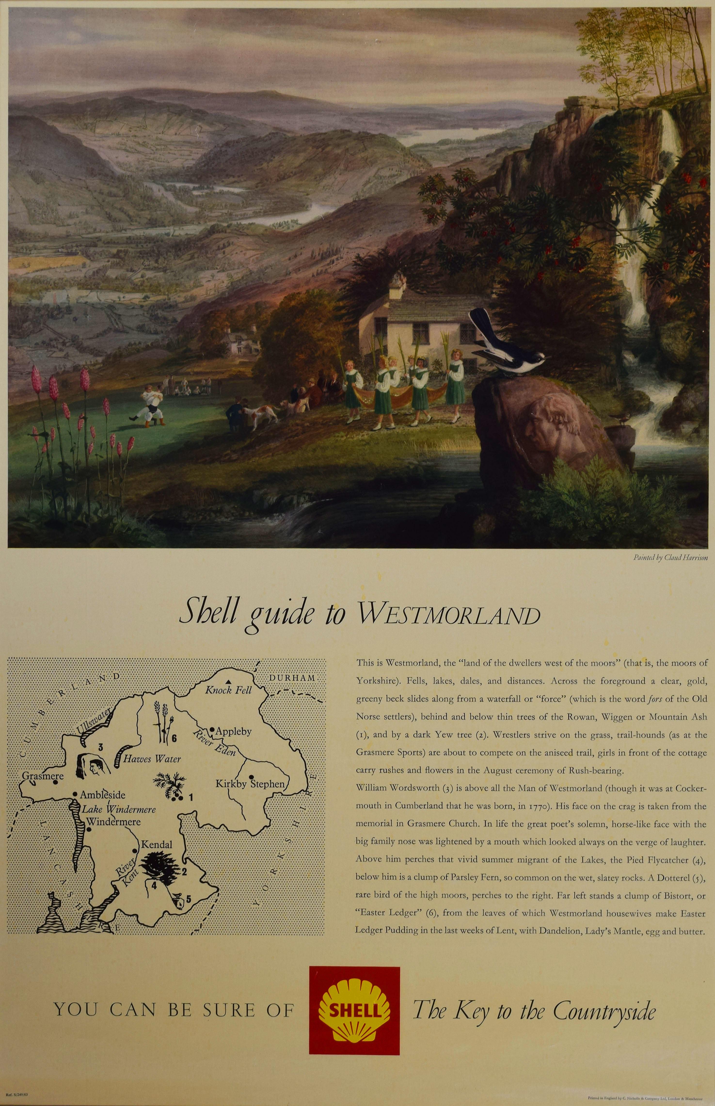 Claude Harrison Shell Guide to Westmoreland travel poster Modern British Art