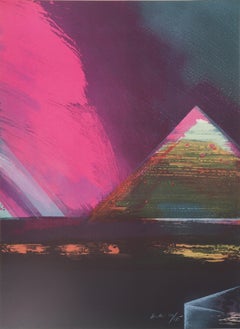 Egypt : Great Pyramid of Kheops - Original handsigned lithograph, Ltd 175 proofs
