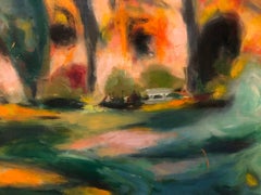 French Modernist Vivid Fauvist Landscape Oil Painting
