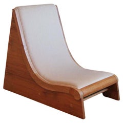 Claude Home x Studio Sam Klemick Mahogany Upholstered Mohair Heartleigh Chair 