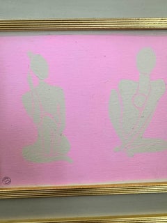 Étude du nu moderne Figures inspirées de Matisse en rose et blanc
