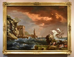 Tempesta della Marina See One Paesaggio Marina Vernet 18/19° Secolo Dipinto Olio su tela